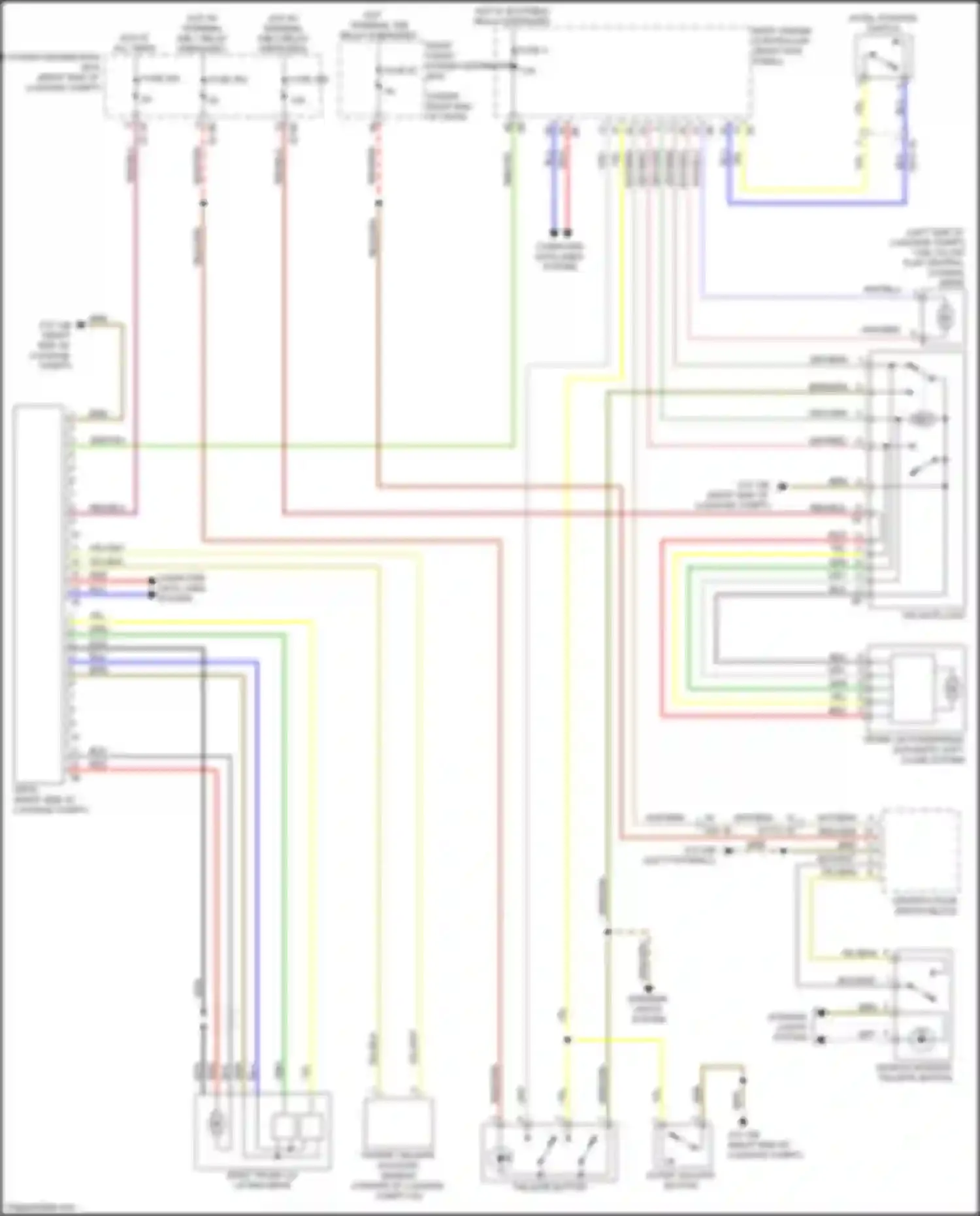 M4 BMW G82 (2020-2024): Trunk & fuel door release circuit