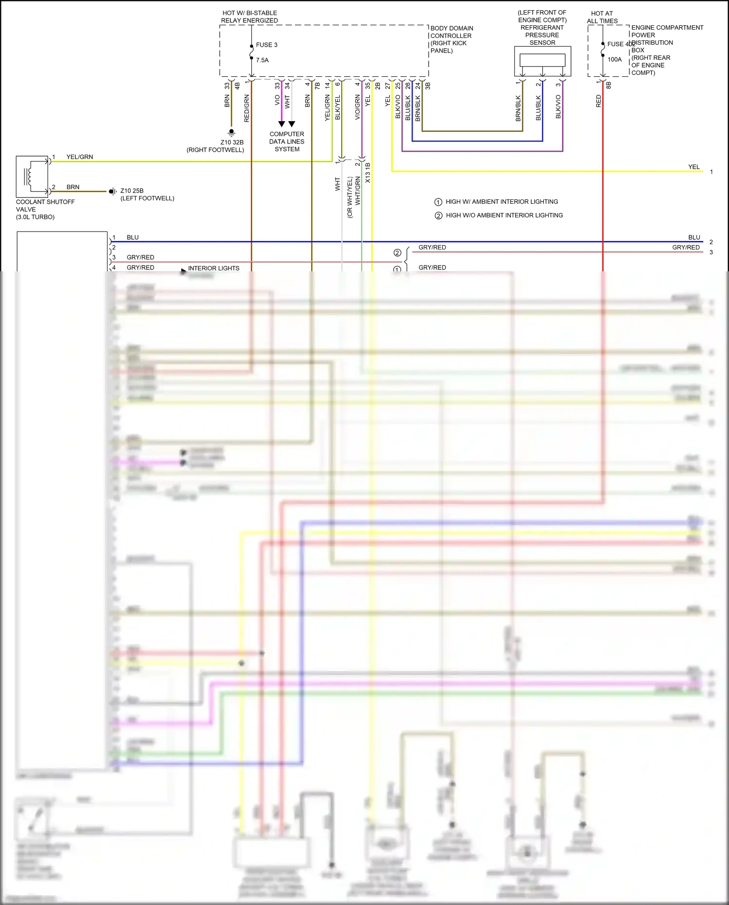 Wiring diagram air distribution microswitch for BMW M4 G82 (2020-2024) (1 of 1)