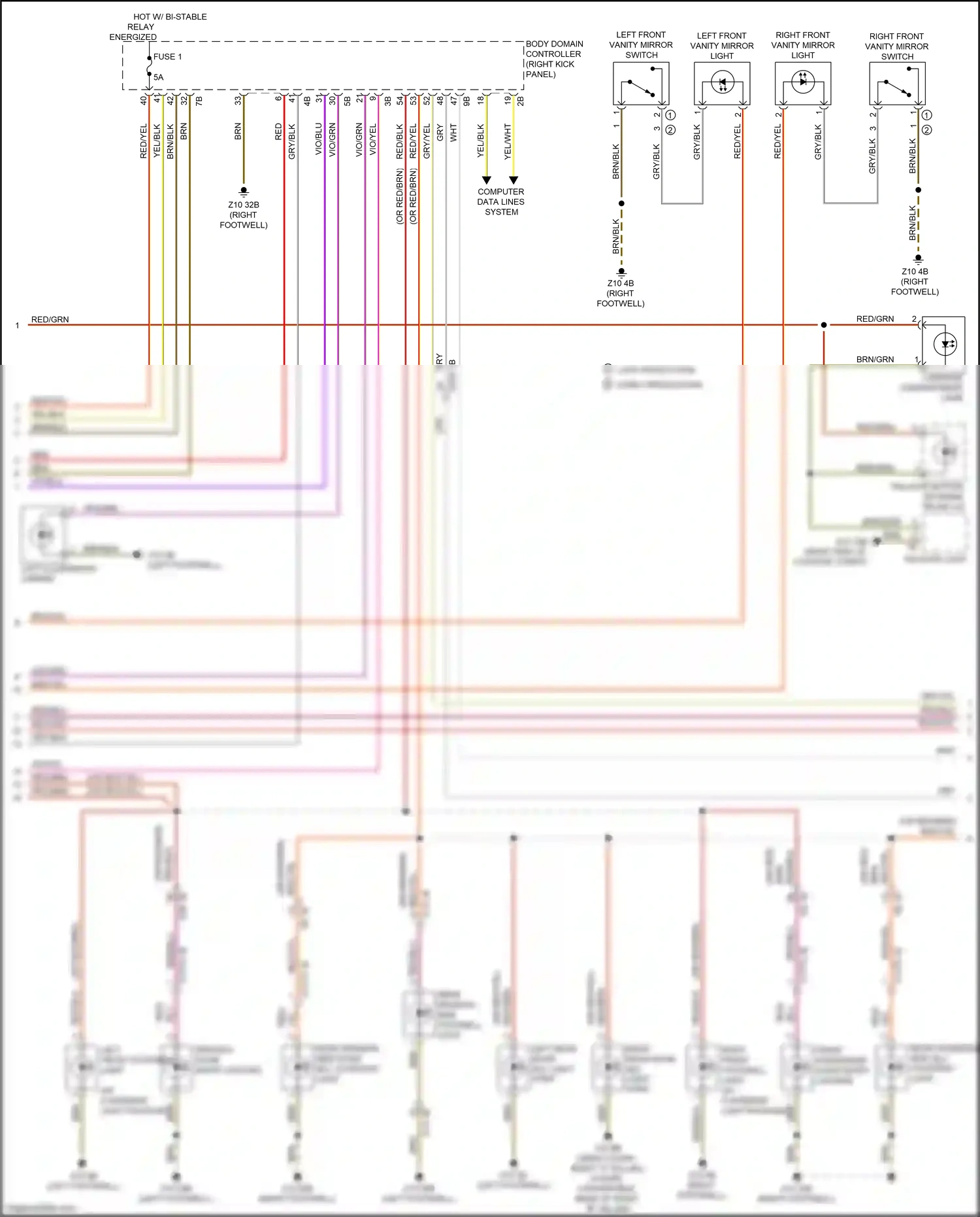 Wiring diagram body domain controller for BMW M4 G82 (2020-2024) (43 of 46)