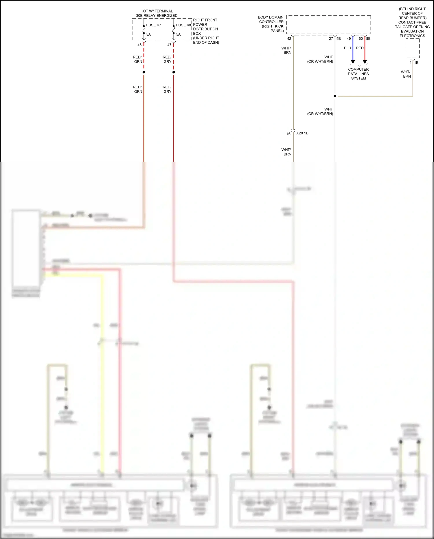 Wiring diagram body domain controller for BMW M4 G82 (2020-2024) (5 of 46)