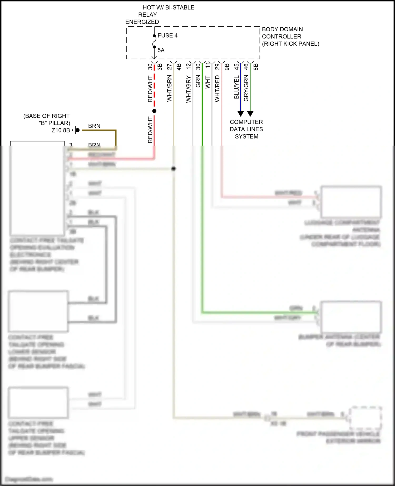 Wiring diagram body domain controller for BMW M4 G82 (2020-2024) (14 of 46)