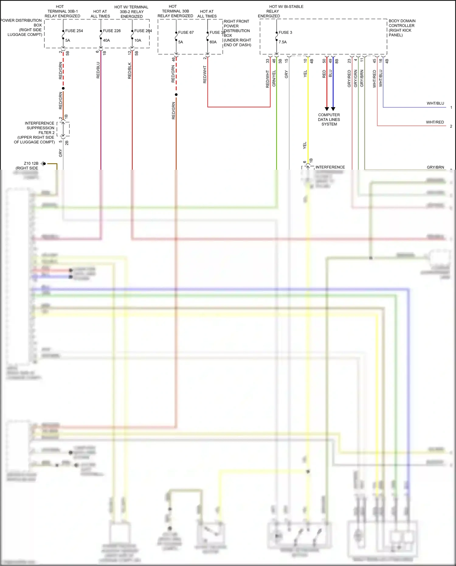 Wiring diagram body domain controller for BMW M4 G82 (2020-2024) (44 of 46)