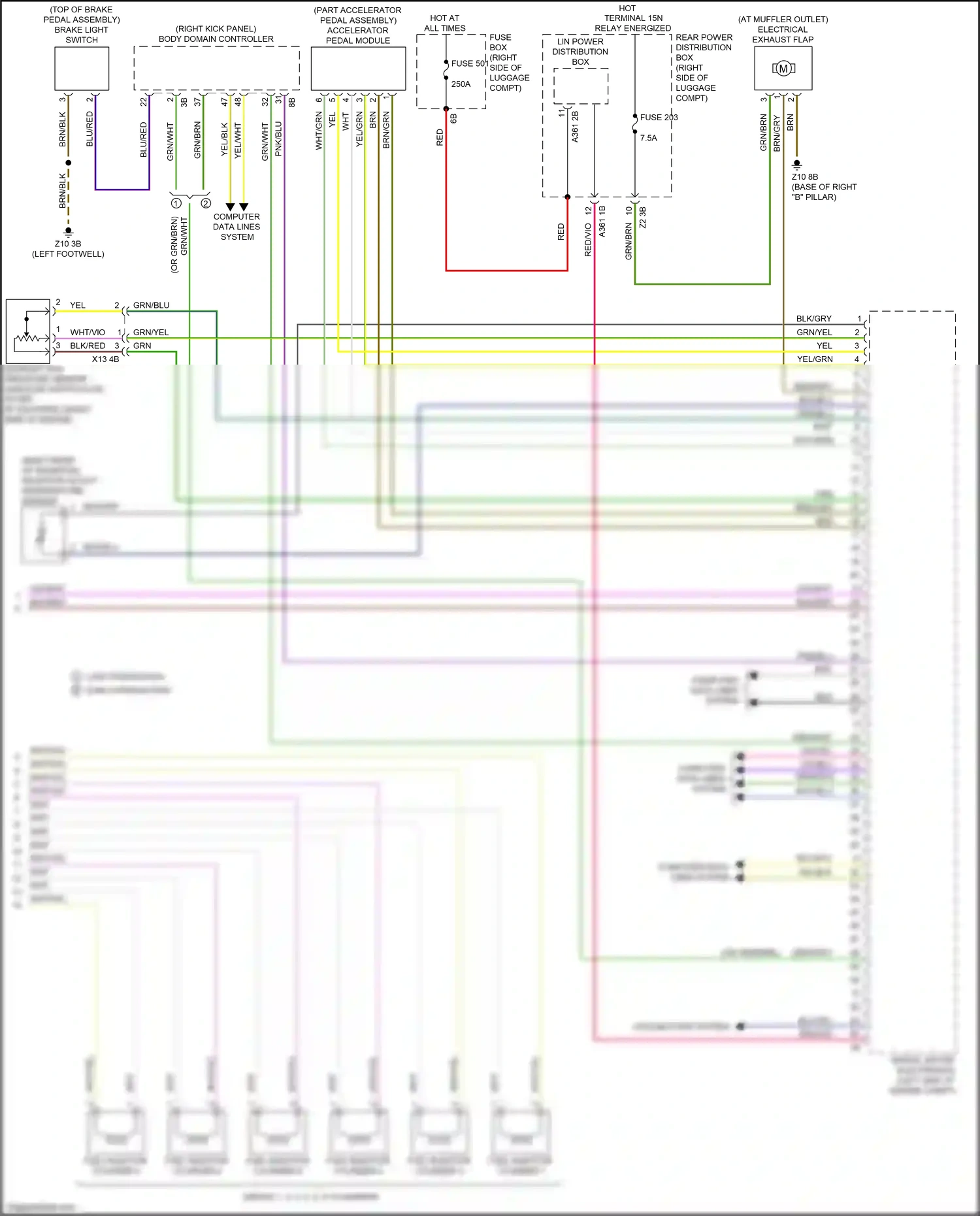 Wiring diagram computer data lines system for BMW M4 G82 (2020-2024) (100 of 100)