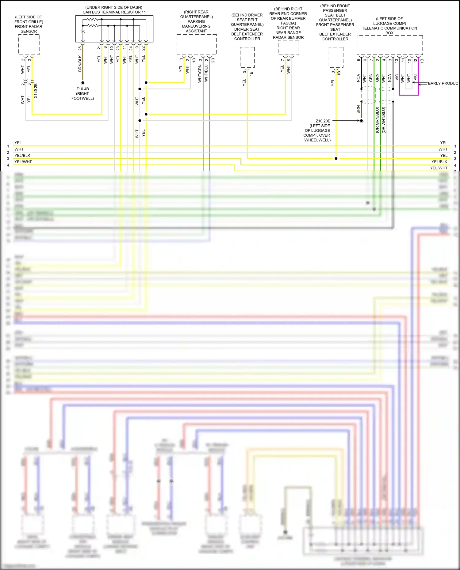 Wiring diagram convertible top module for BMW M4 G82 (2020-2024) (4 of 5)