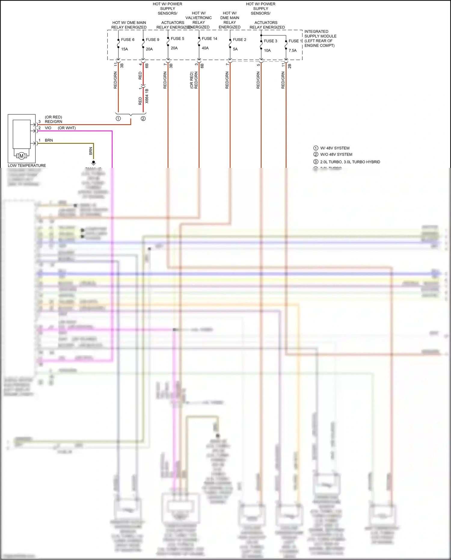Wiring diagram coolant temperature sensor for BMW M4 G82 (2020-2024) (1 of 4)