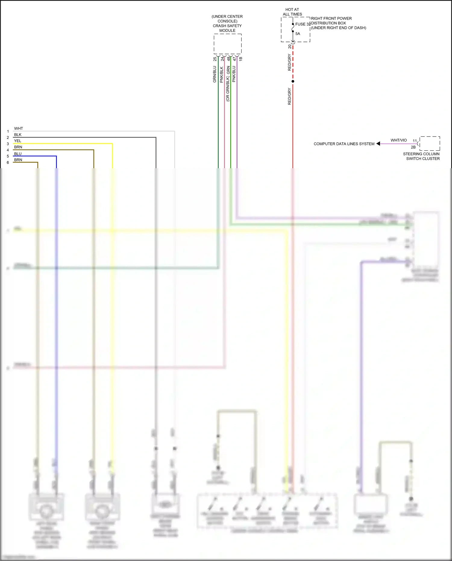 Wiring diagram crash safety module for BMW M4 G82 (2020-2024) (1 of 17)