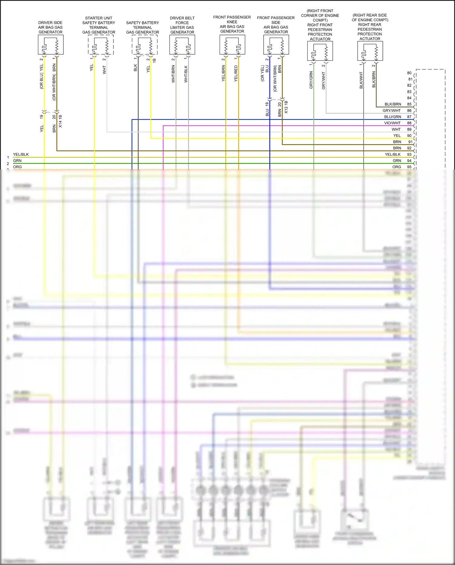 Wiring diagram crash safety module for BMW M4 G82 (2020-2024) (15 of 17)