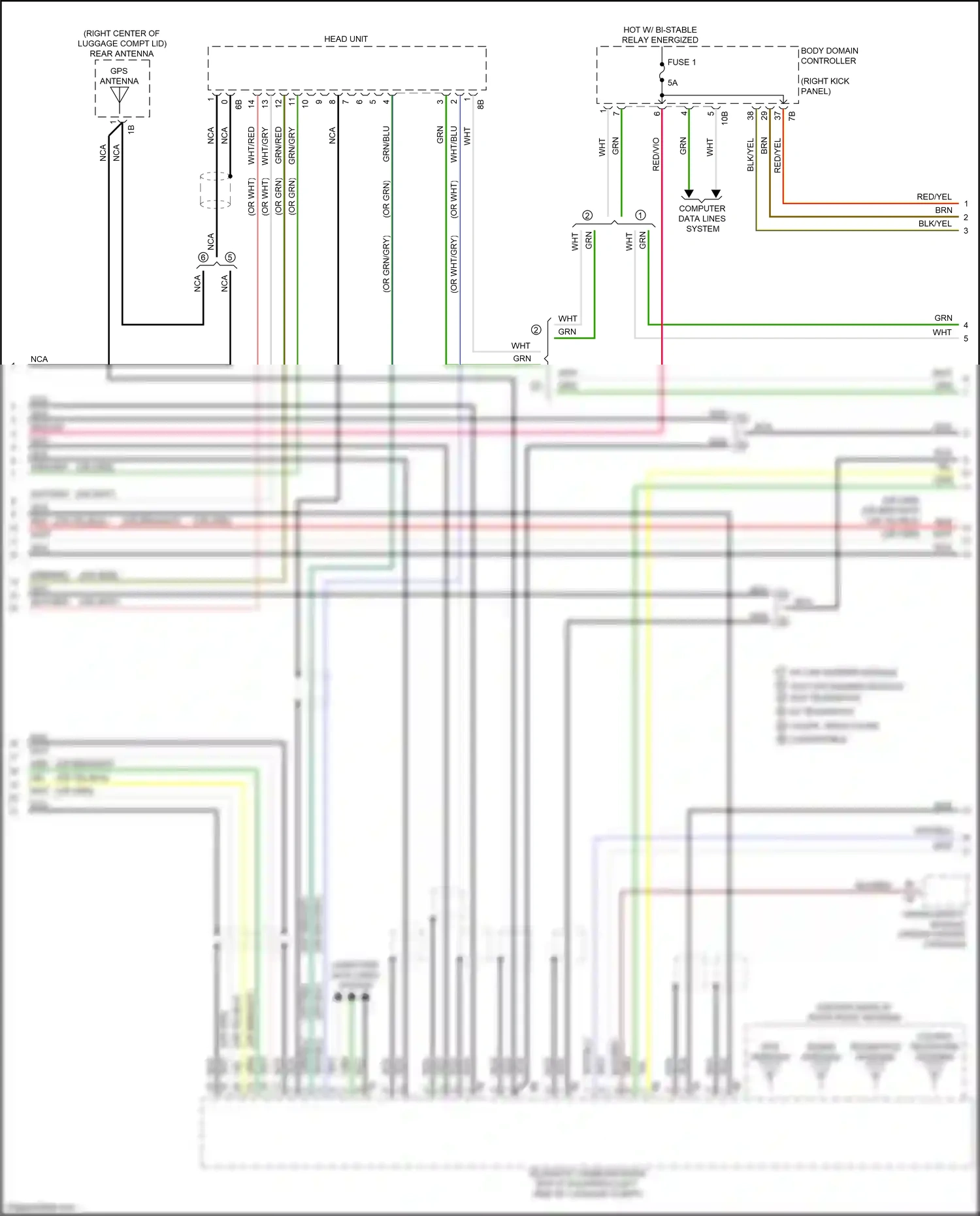 Wiring diagram crash safety module for BMW M4 G82 (2020-2024) (4 of 17)