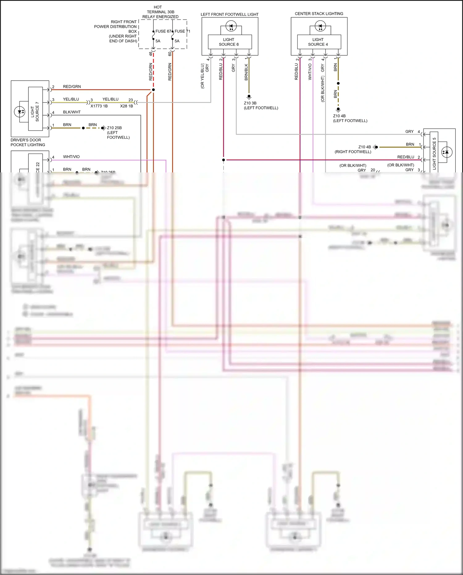 Wiring diagram dashboard lighting 2 for BMW M4 G82 (2020-2024) (1 of 4)