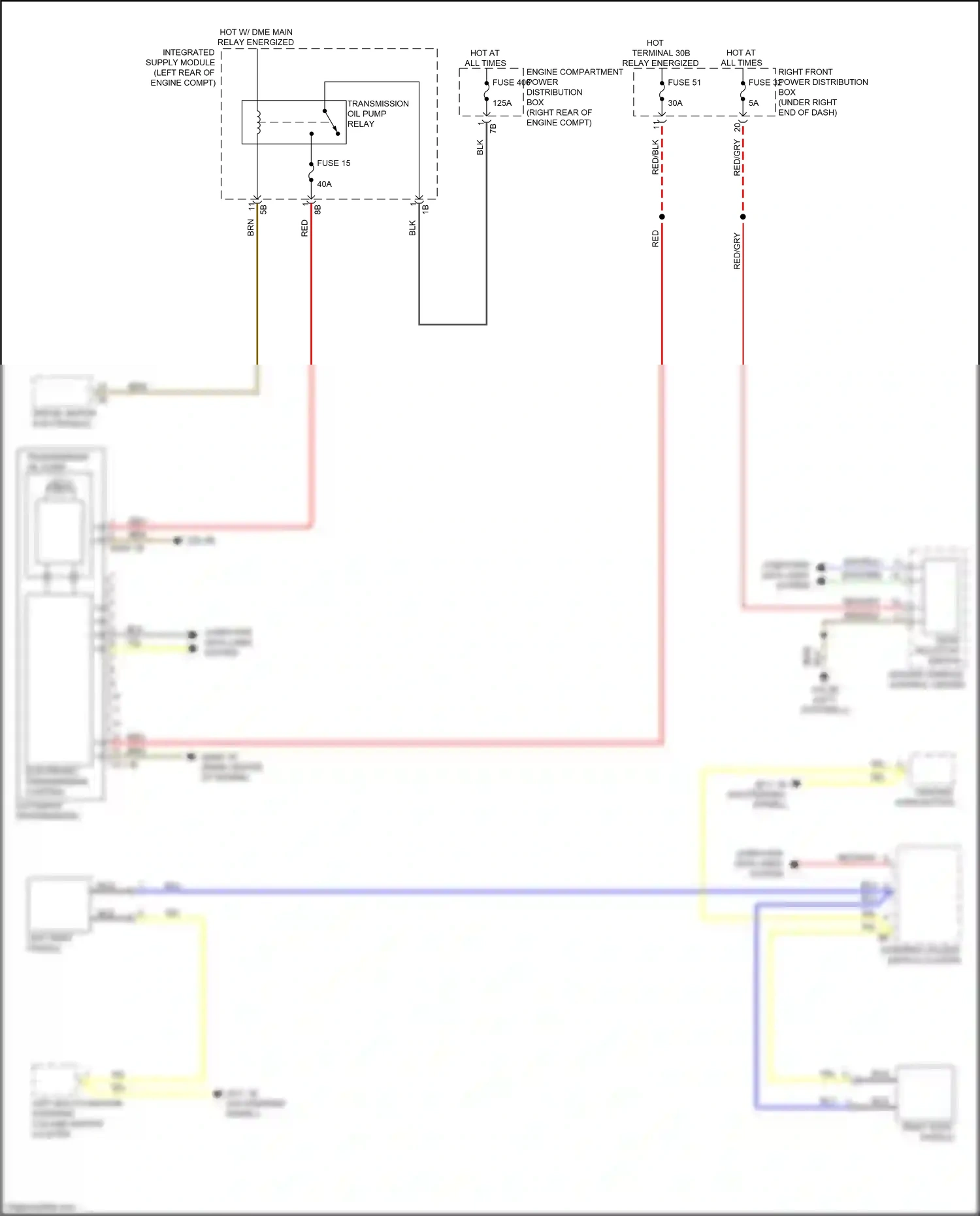 Wiring diagram engine compartment power distribution box for BMW M4 G82 (2020-2024) (2 of 12)