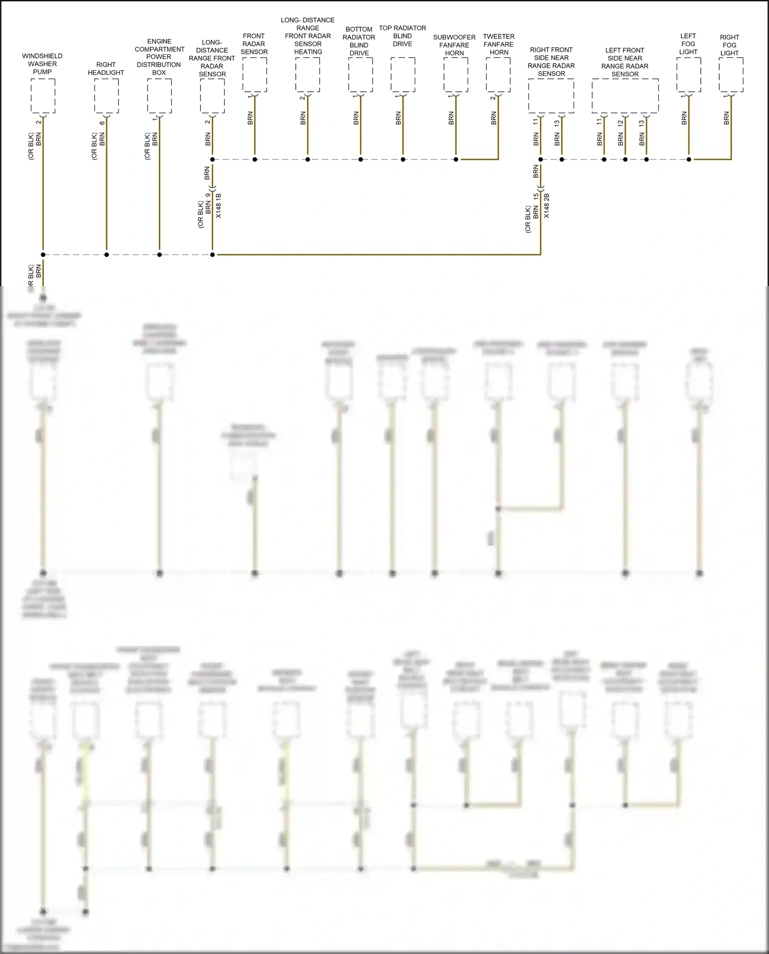 Wiring diagram front passenger seat position sensor for BMW M4 G82 (2020-2024) (1 of 2)