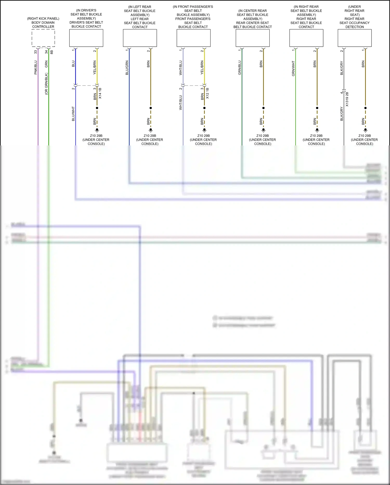 Wiring diagram front passenger thigh support heating for BMW M4 G82 (2020-2024) (3 of 3)