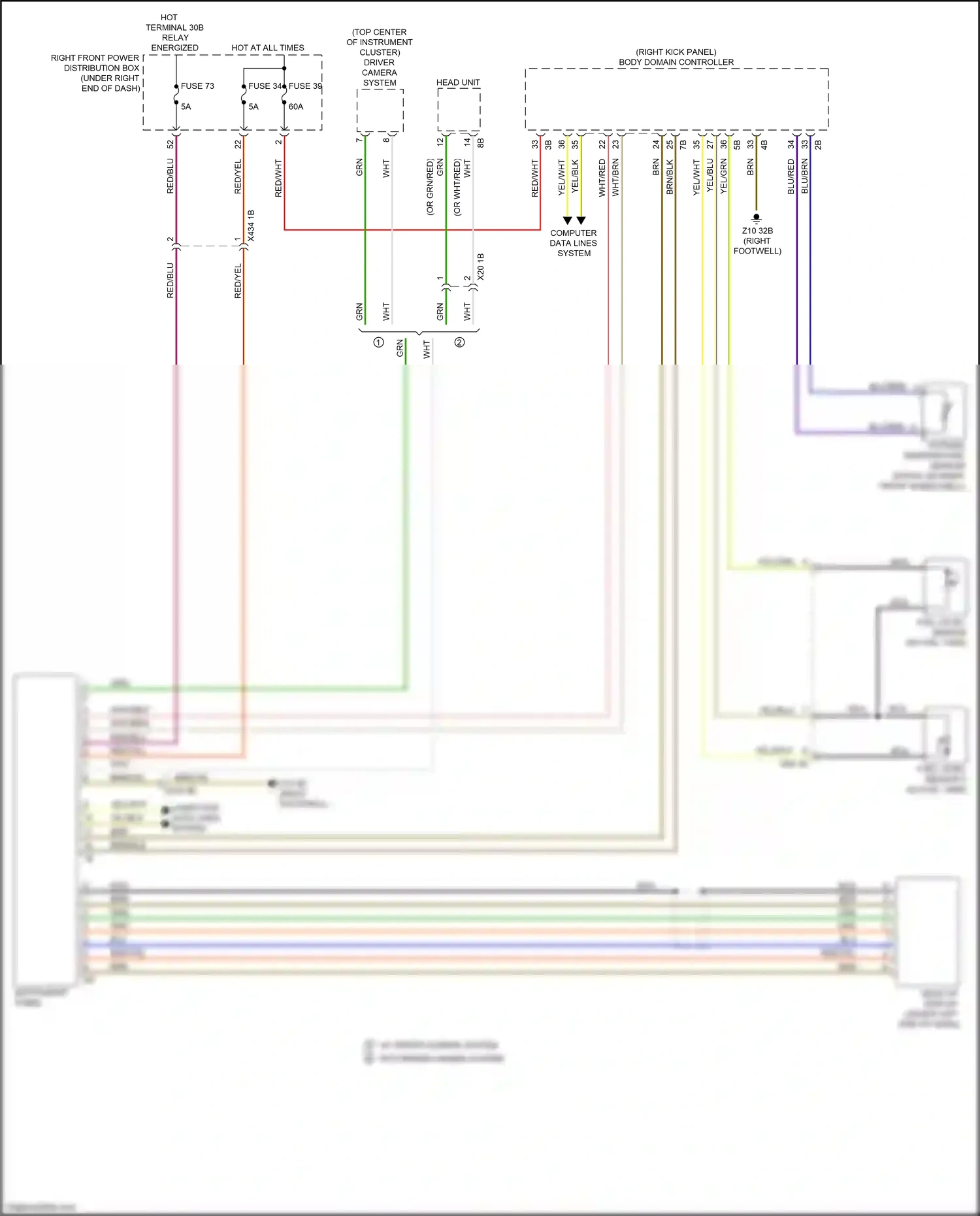 Wiring diagram head-up display for BMW M4 G82 (2020-2024) (1 of 1)