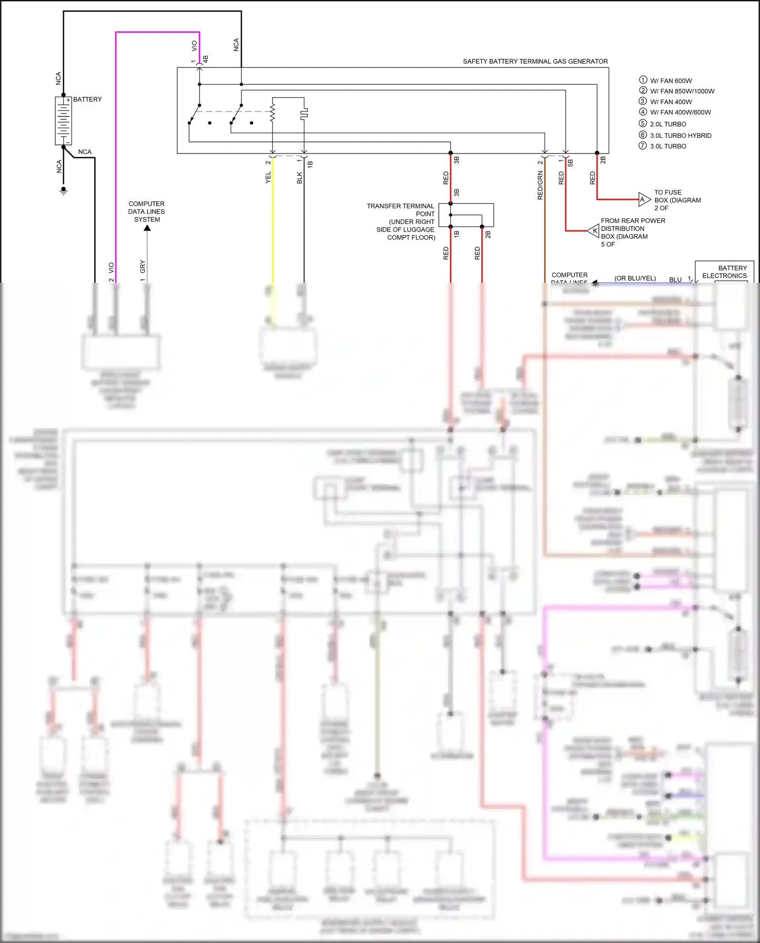 Wiring diagram intelligent battery sensor for BMW M4 G82 (2020-2024) (2 of 2)