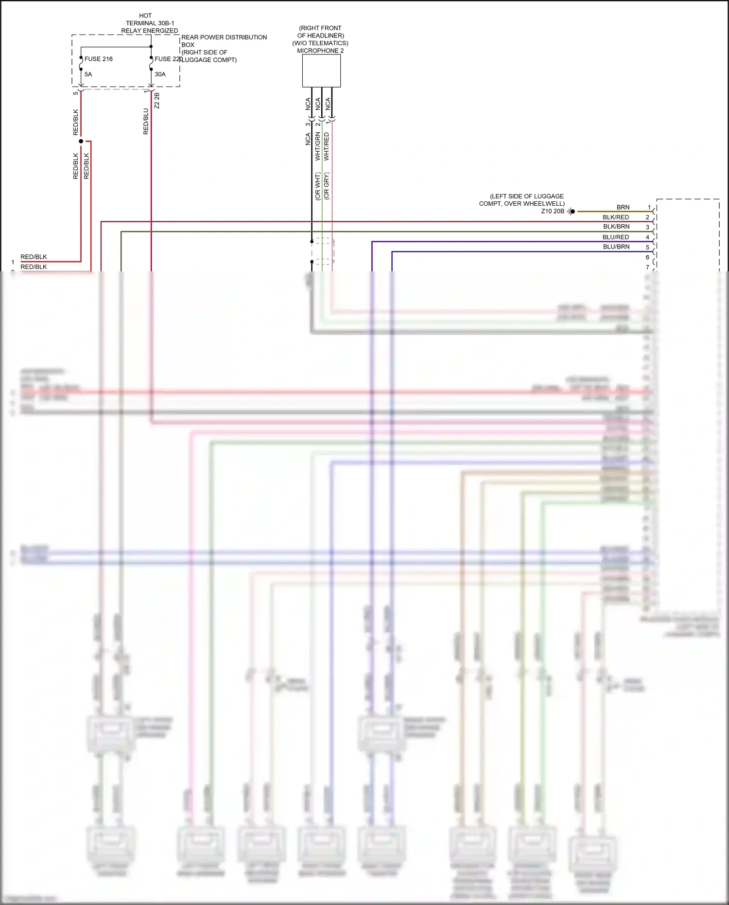 Wiring diagram left front mid-range speaker for BMW M4 G82 (2020-2024) (3 of 6)