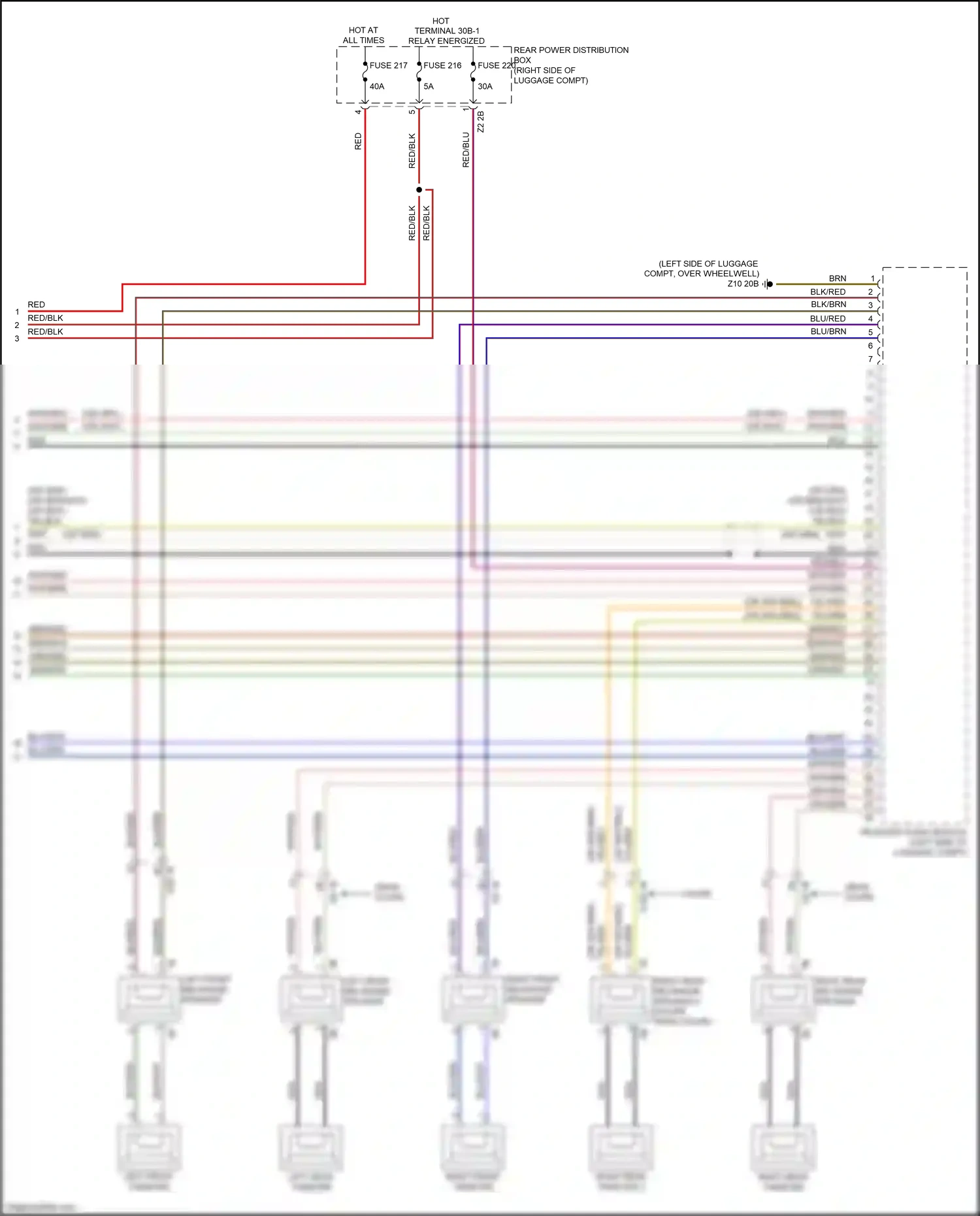 Wiring diagram left front mid-range speaker for BMW M4 G82 (2020-2024) (2 of 6)