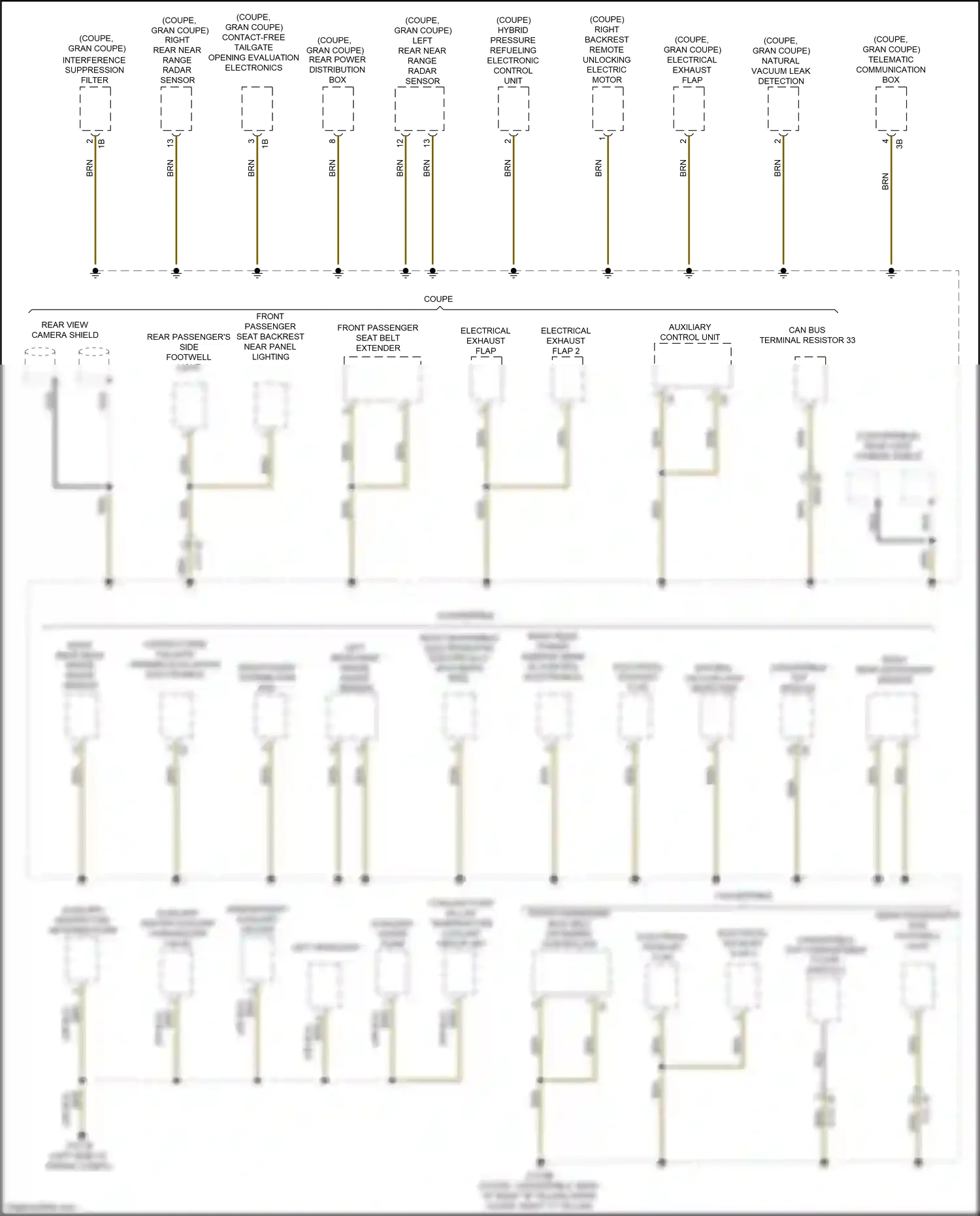 Wiring diagram left headlight for BMW M4 G82 (2020-2024) (2 of 4)