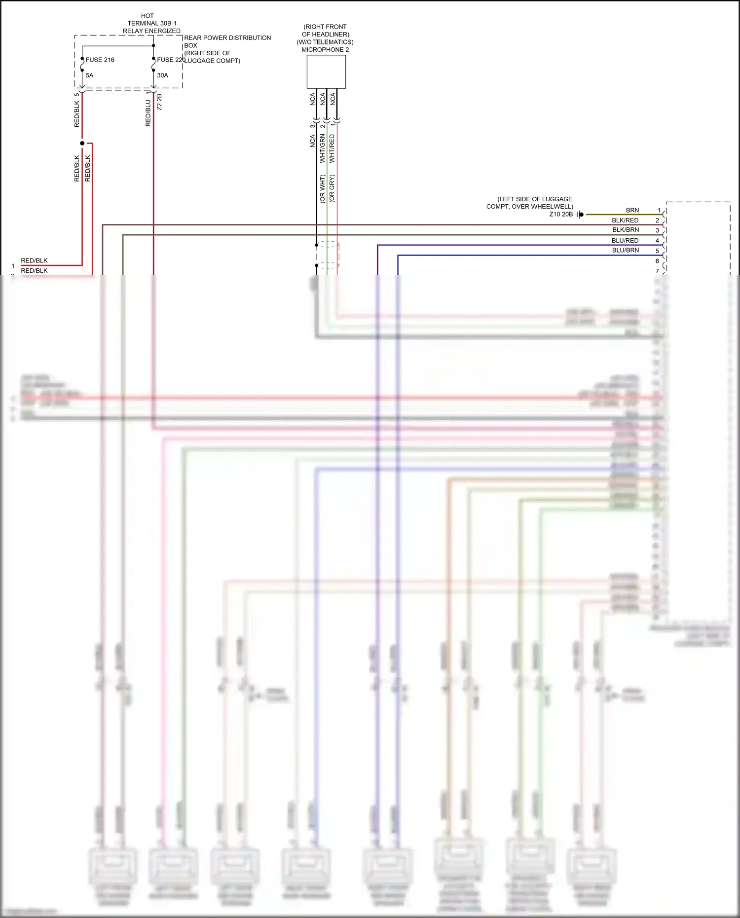 Wiring diagram left rear mid-range speaker for BMW M4 G82 (2020-2024) (1 of 6)