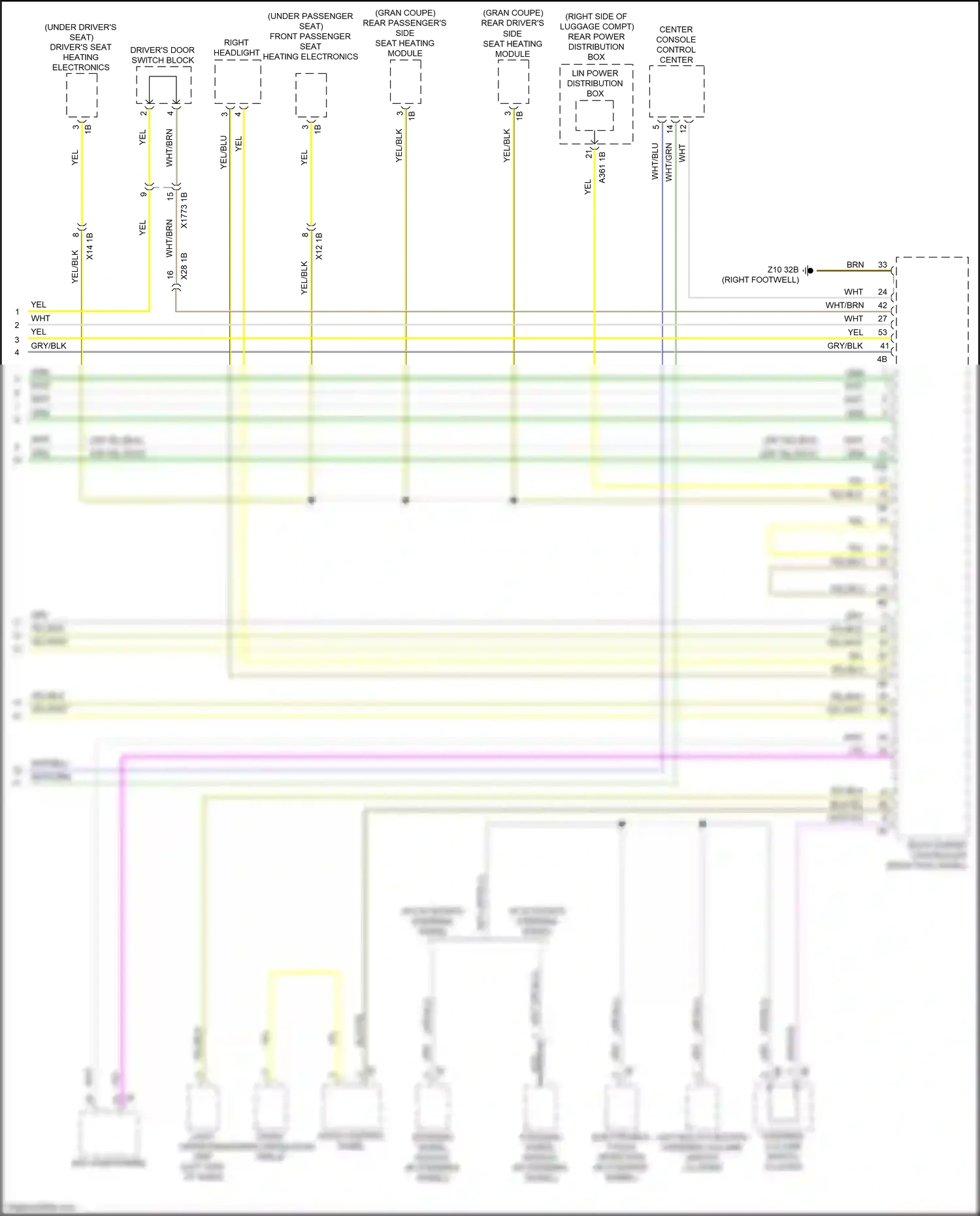 Wiring diagram light operating unit for BMW M4 G82 (2020-2024) (1 of 3)