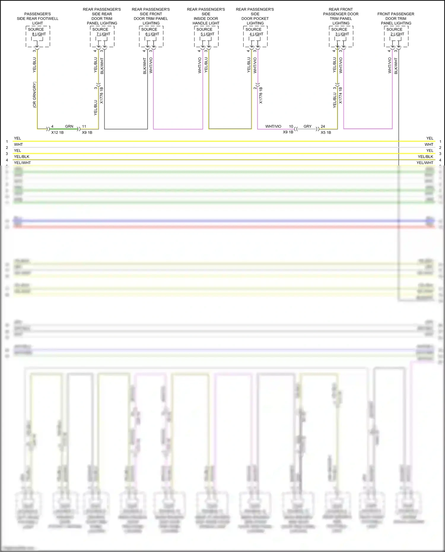 Wiring diagram light source 13 for BMW M4 G82 (2020-2024) (2 of 2)