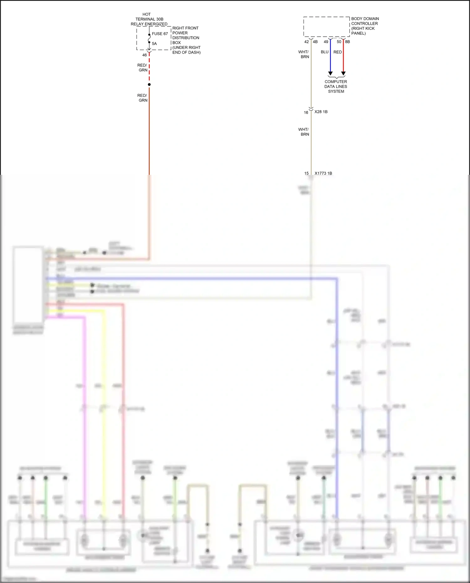 Wiring diagram mirror heating for BMW M4 G82 (2020-2024) (3 of 4)
