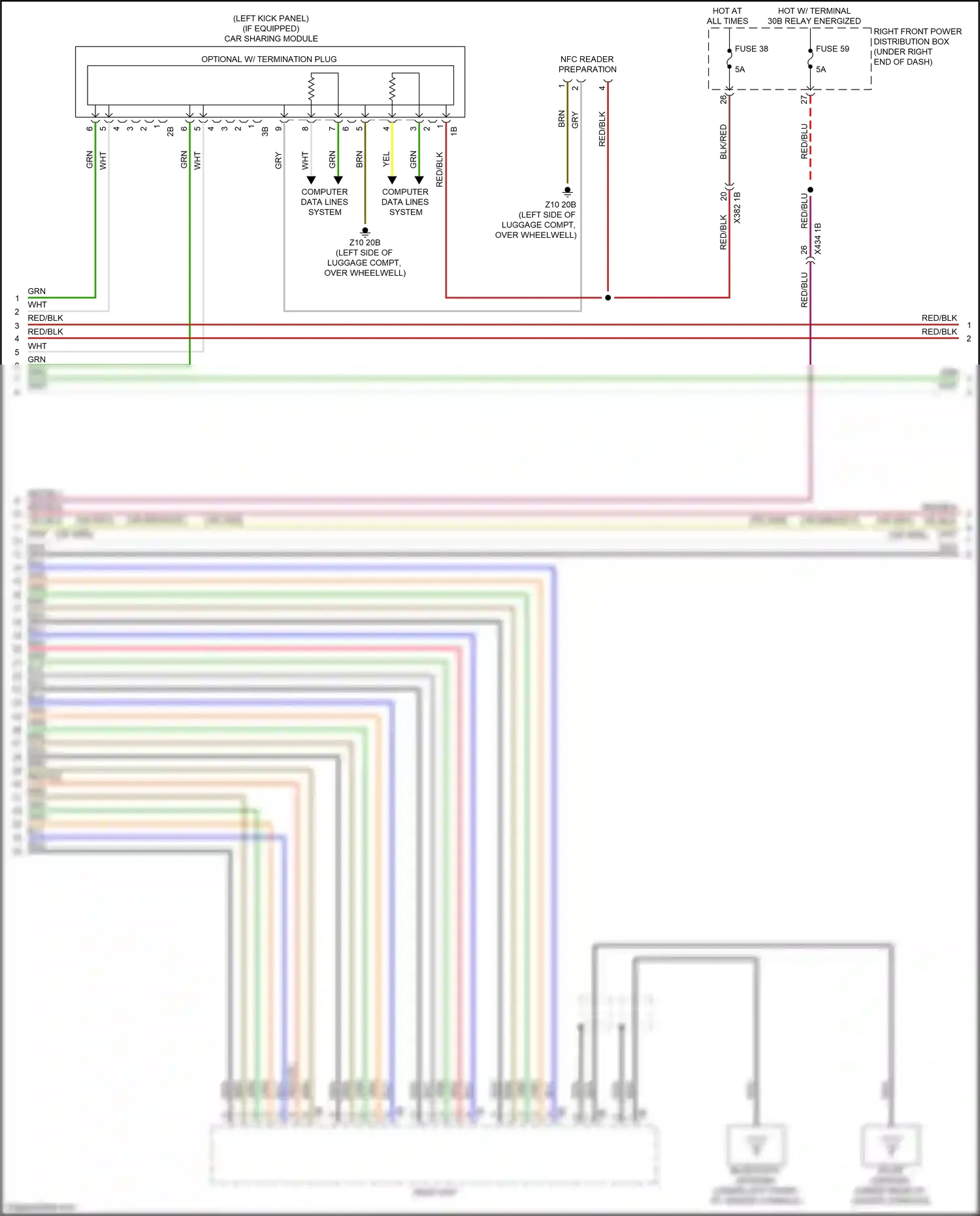Wiring diagram nfc reader preparation for BMW M4 G82 (2020-2024) (2 of 4)