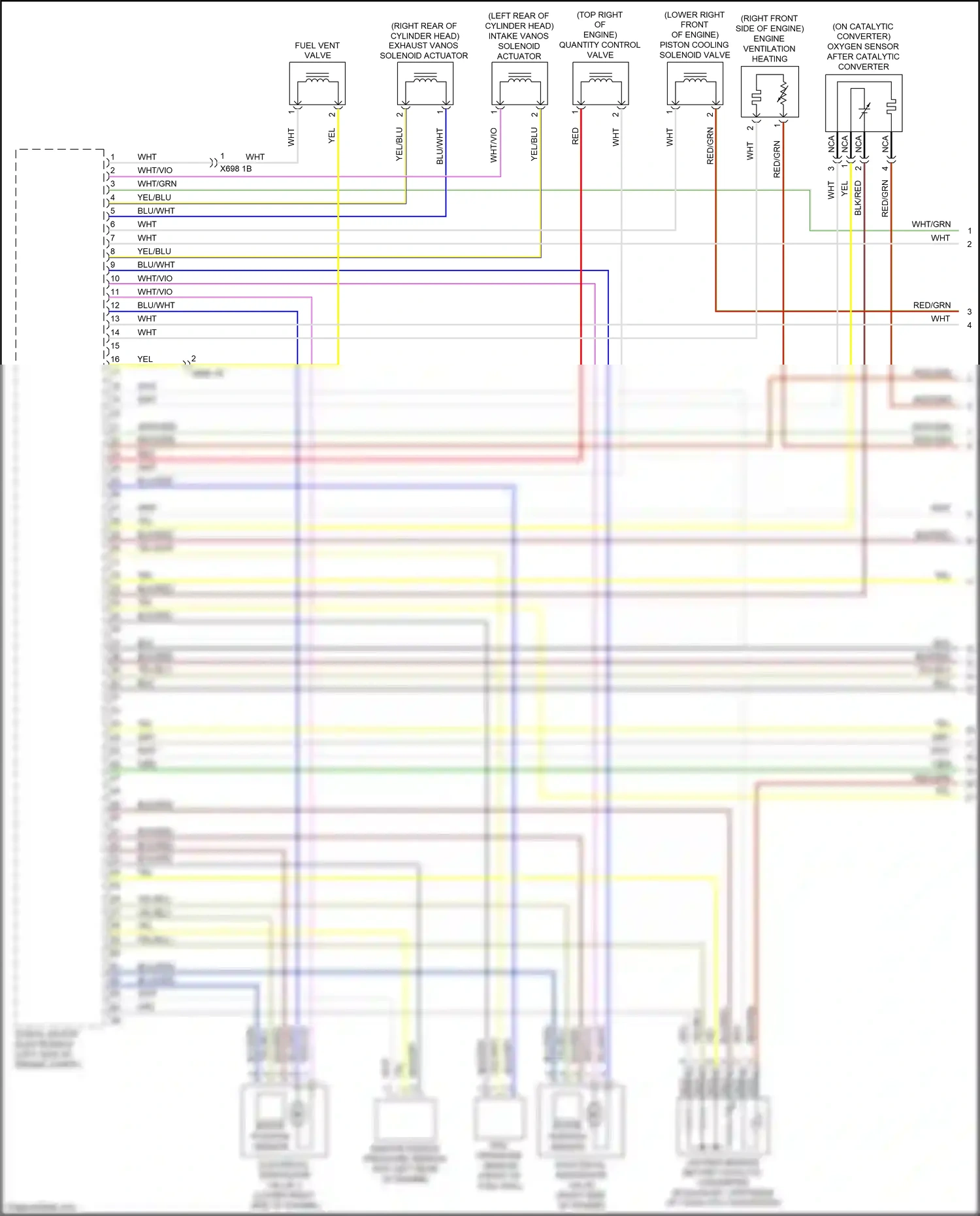 Wiring diagram rail pressure sensor for BMW M4 G82 (2020-2024) (1 of 2)