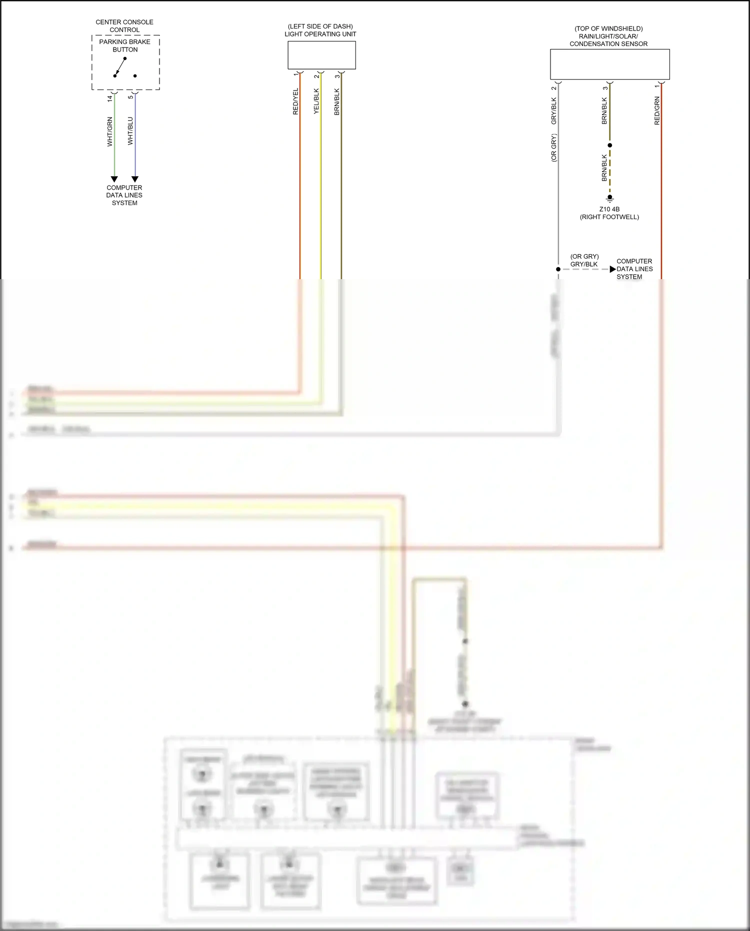 Wiring diagram rain/light/solar condensation sensor for BMW M4 G82 (2020-2024) (1 of 1)