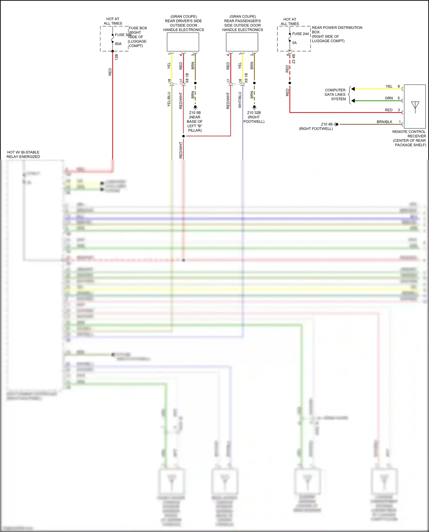 Wiring diagram remote control receiver for BMW M4 G82 (2020-2024) (1 of 7)