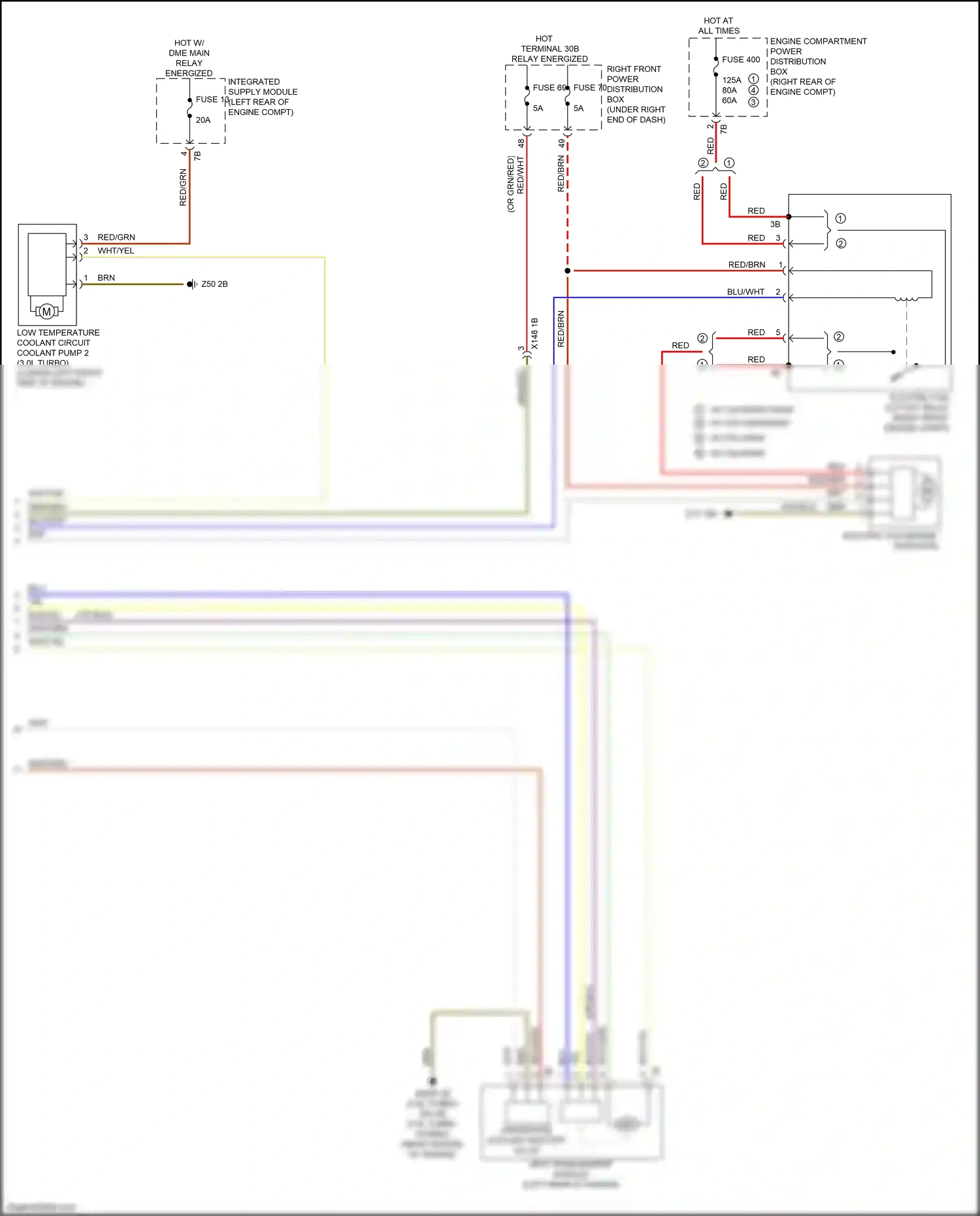 BMW M4 G82 (2020-2024) (right front engine compt) wiring diagram  (1 of 2)