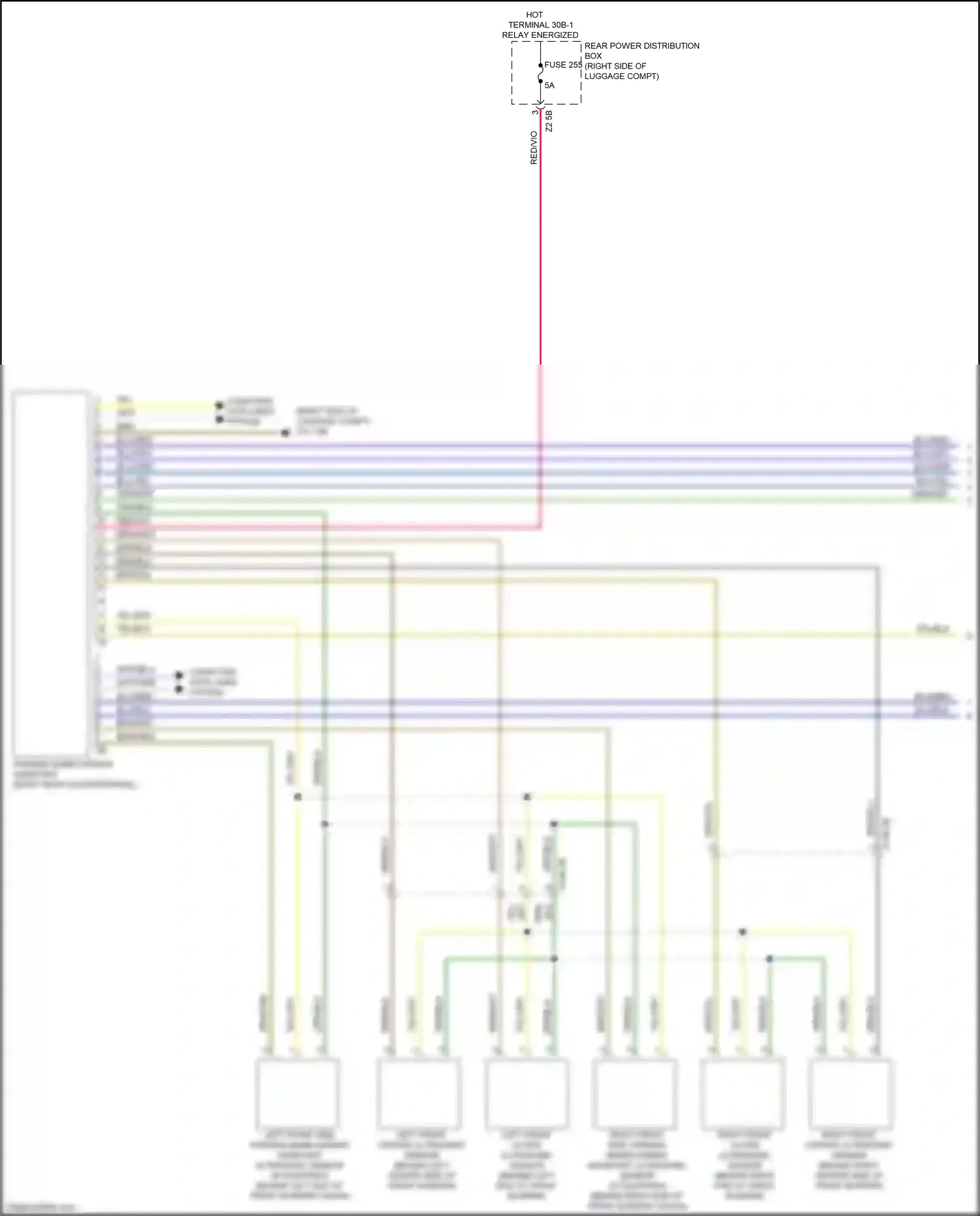 Wiring diagram right front outer ultrasonic sensor for BMW M4 G82 (2020-2024) (1 of 1)
