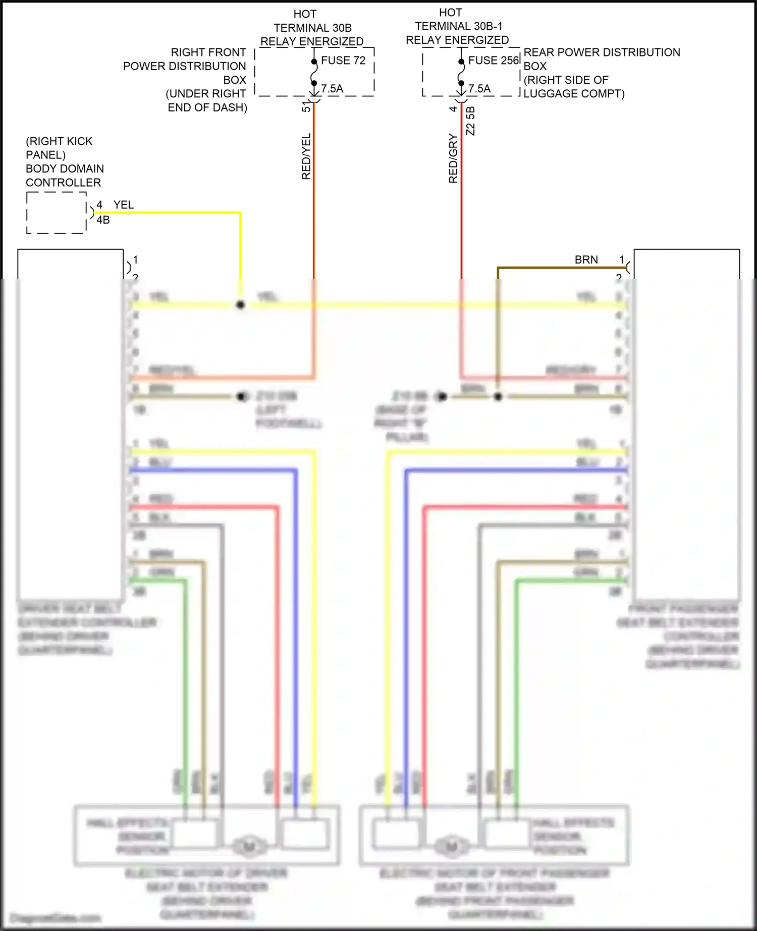 Wiring diagram right front power distribution box for BMW M4 G82 (2020-2024) (36 of 64)