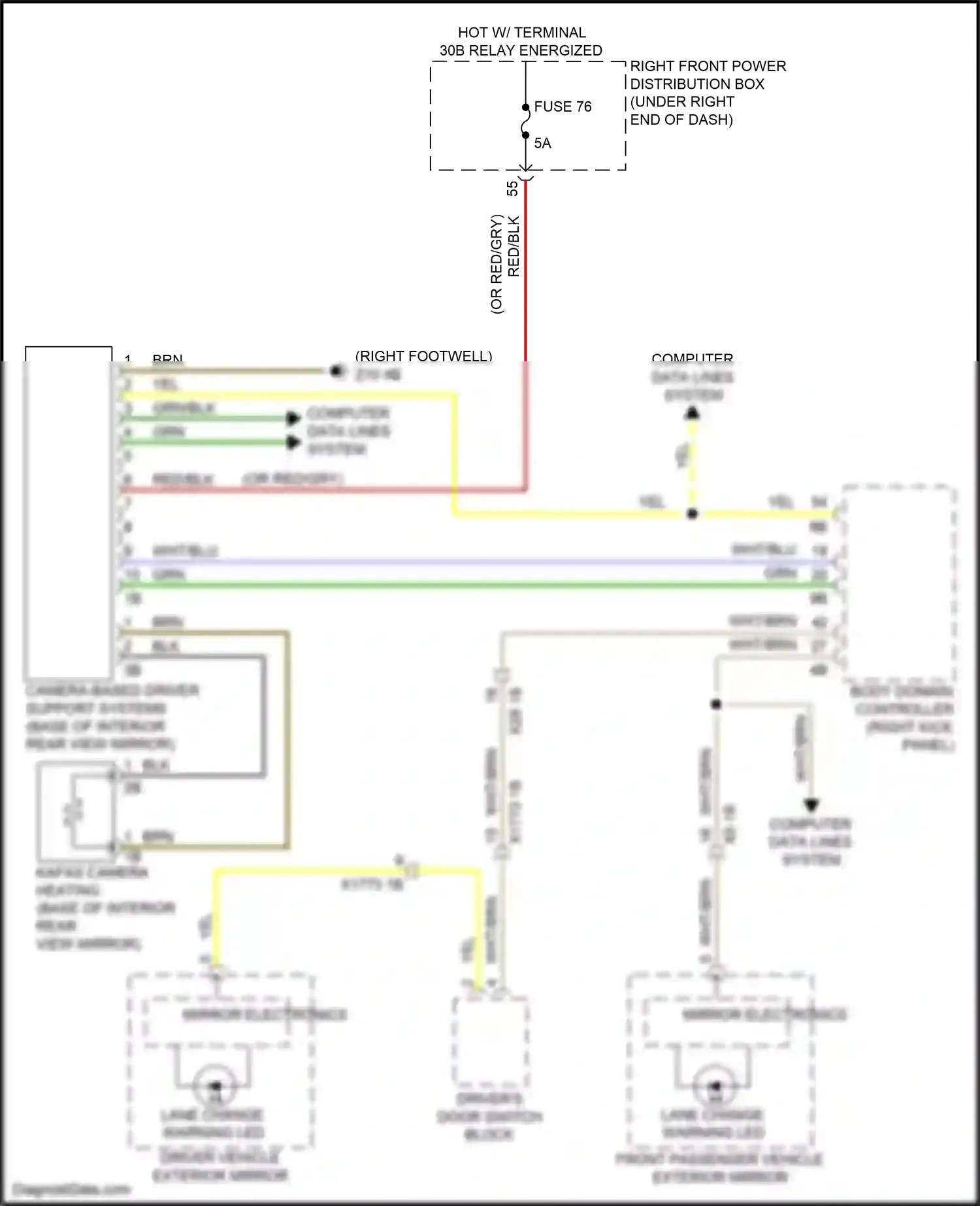 Wiring diagram right front power distribution box for BMW M4 G82 (2020-2024) (15 of 64)