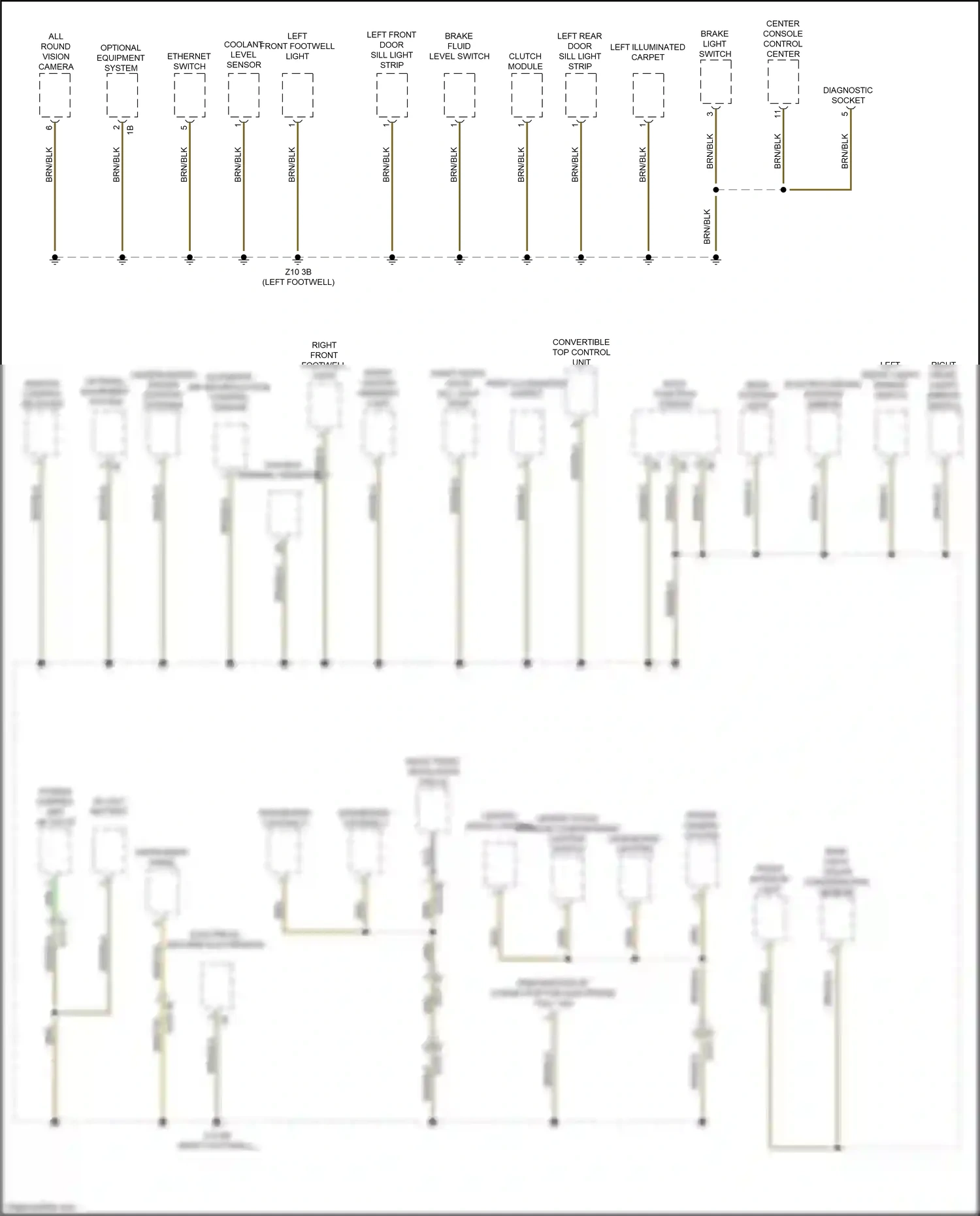 Wiring diagram roof function center for BMW M4 G82 (2020-2024) (2 of 8)