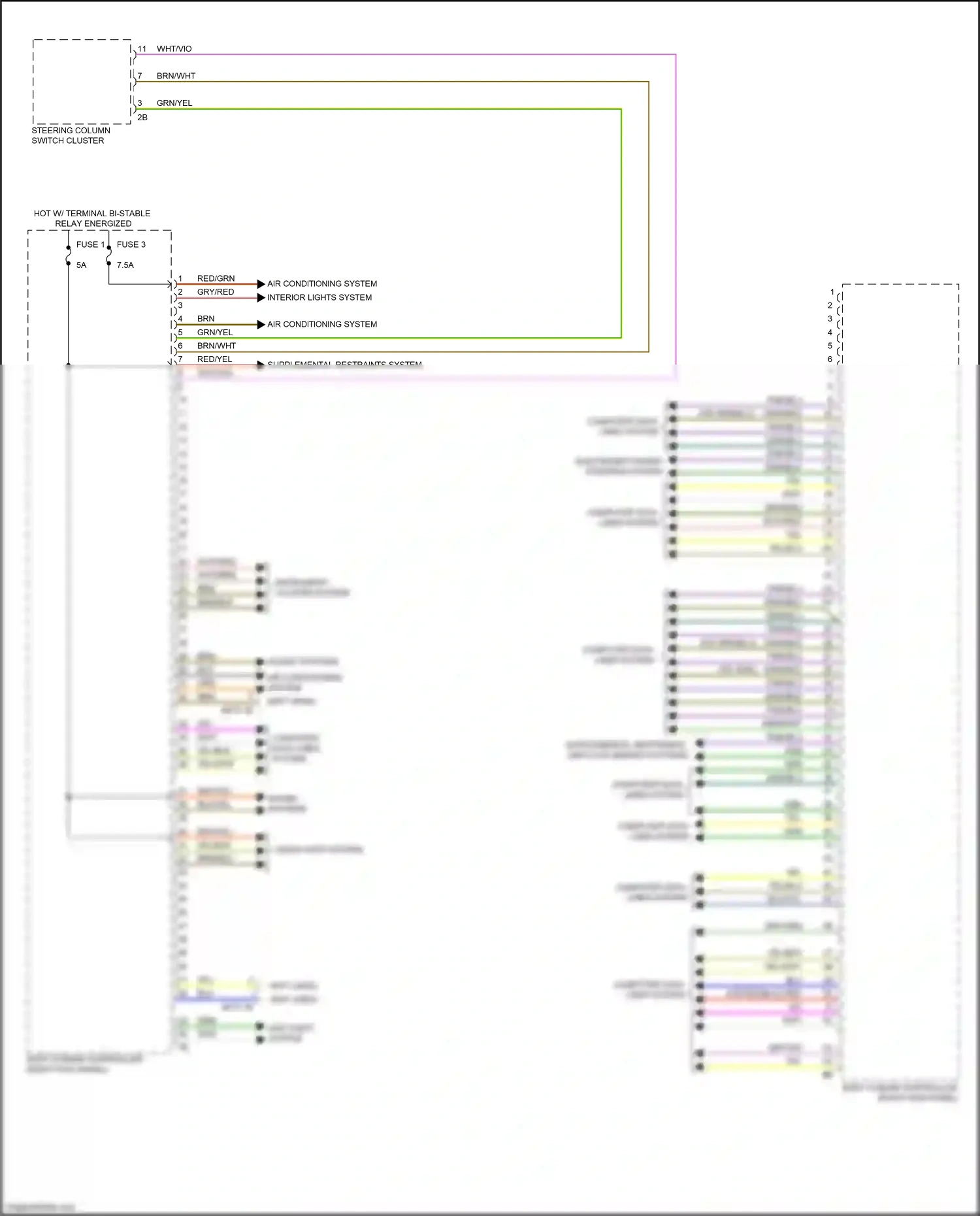 Wiring diagram steering column switch cluster for BMW M4 G82 (2020-2024) (3 of 13)