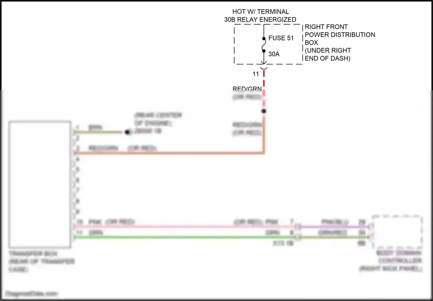 Wiring diagram transfer box for BMW M4 G82 (2020-2024) (1 of 4)