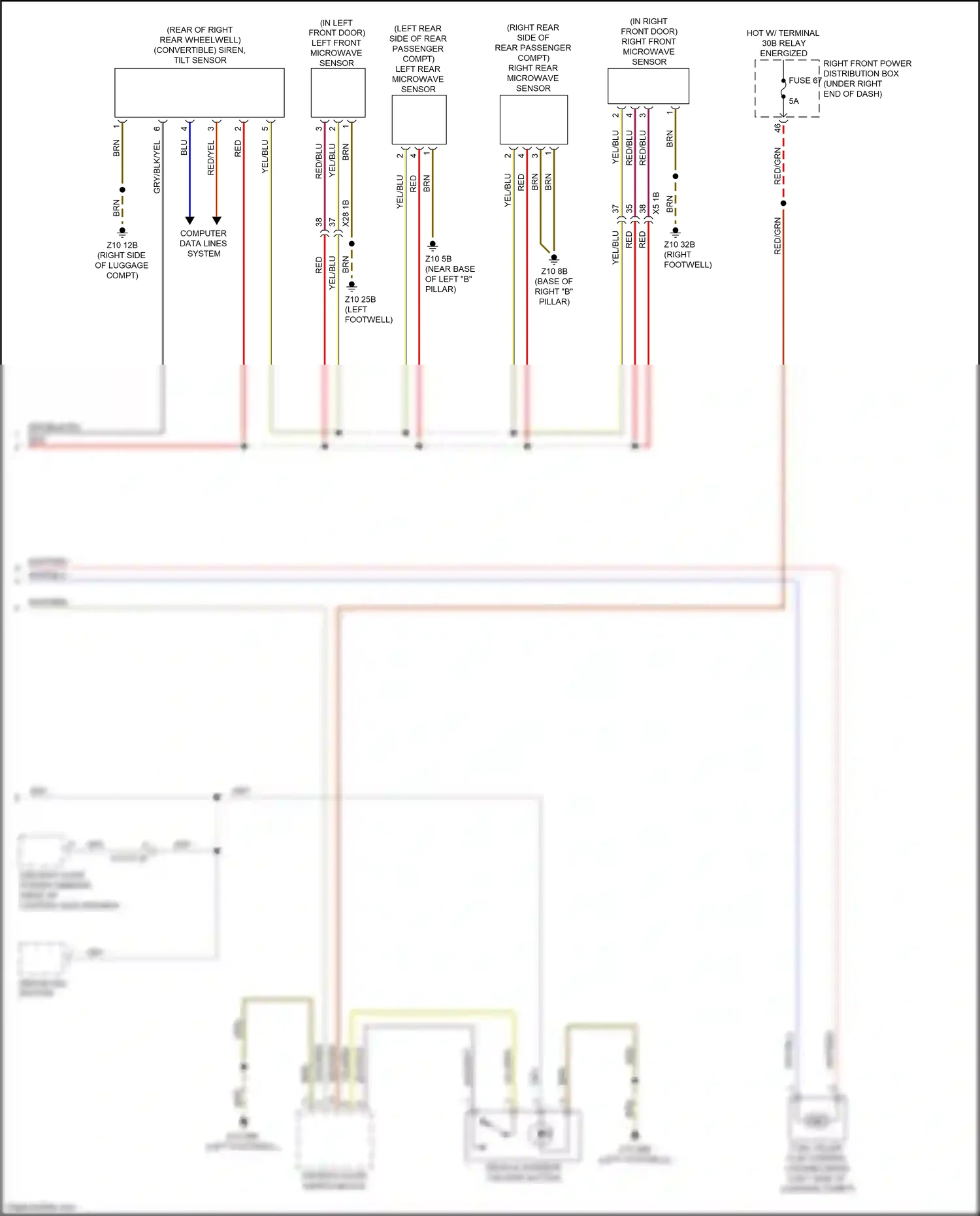 Wiring diagram vehicle interior tailgate button for BMW M4 G82 (2020-2024) (1 of 9)