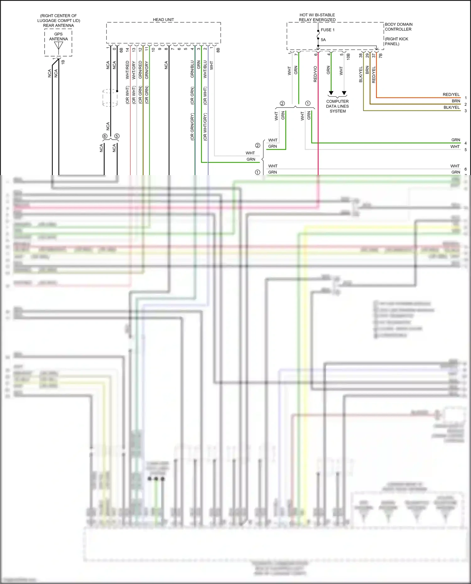 Wiring diagram w/ car sharing module for BMW M4 G82 (2020-2024) (3 of 7)