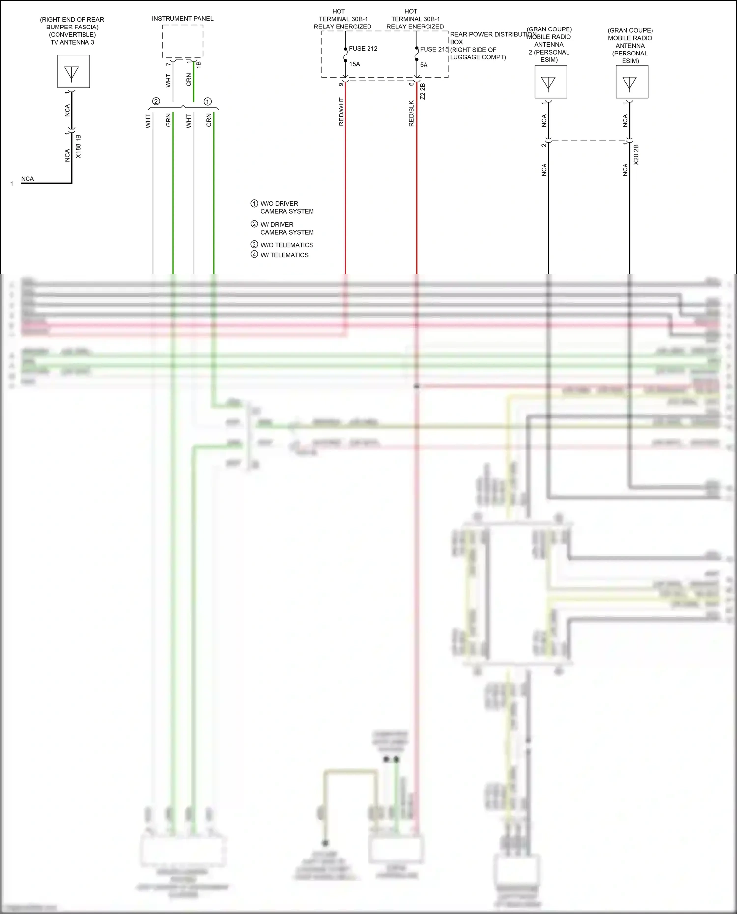 Wiring diagram w/ driver camera system for BMW M4 G82 (2020-2024) (4 of 8)