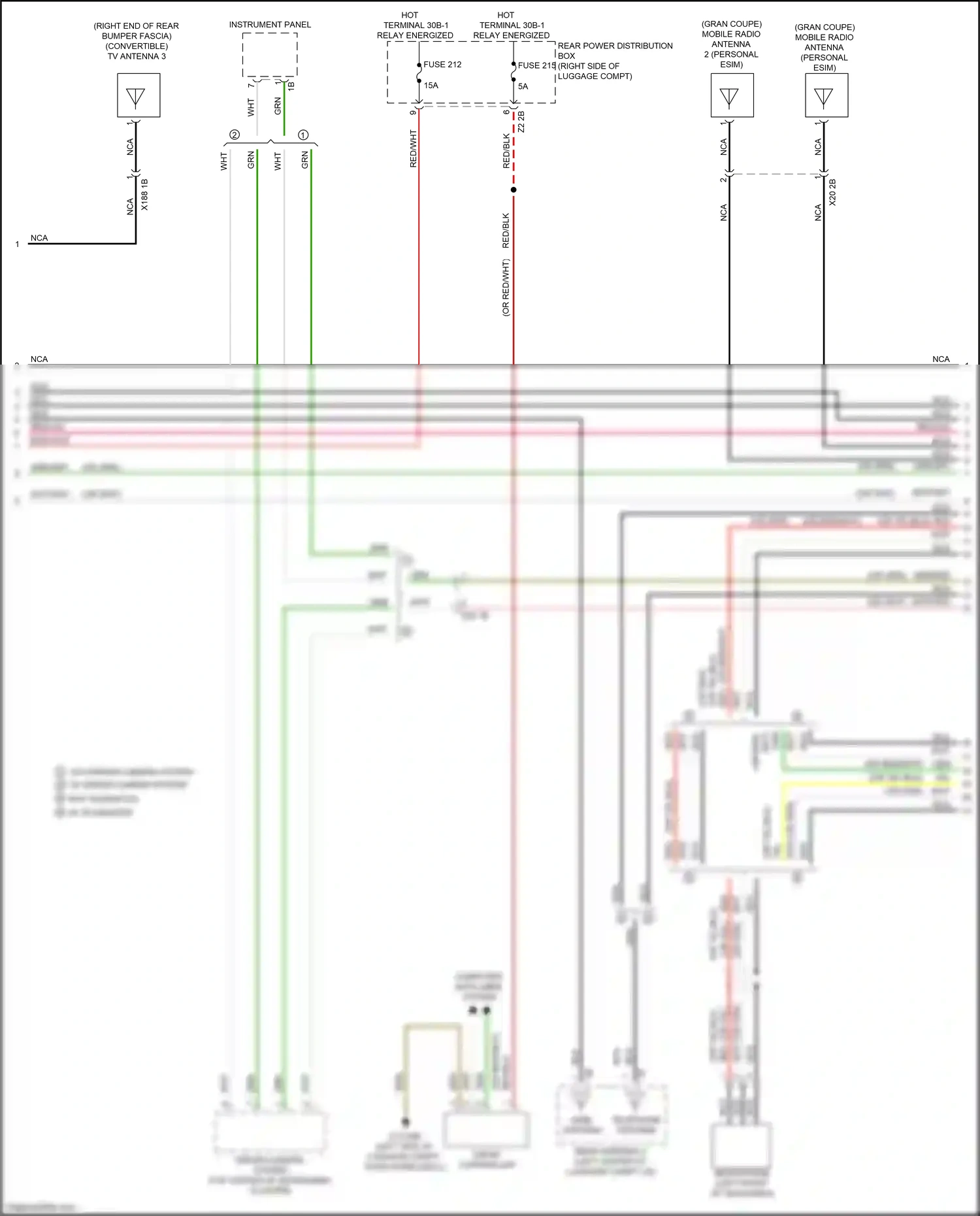 Wiring diagram w/o driver camera system for BMW M4 G82 (2020-2024) (3 of 8)