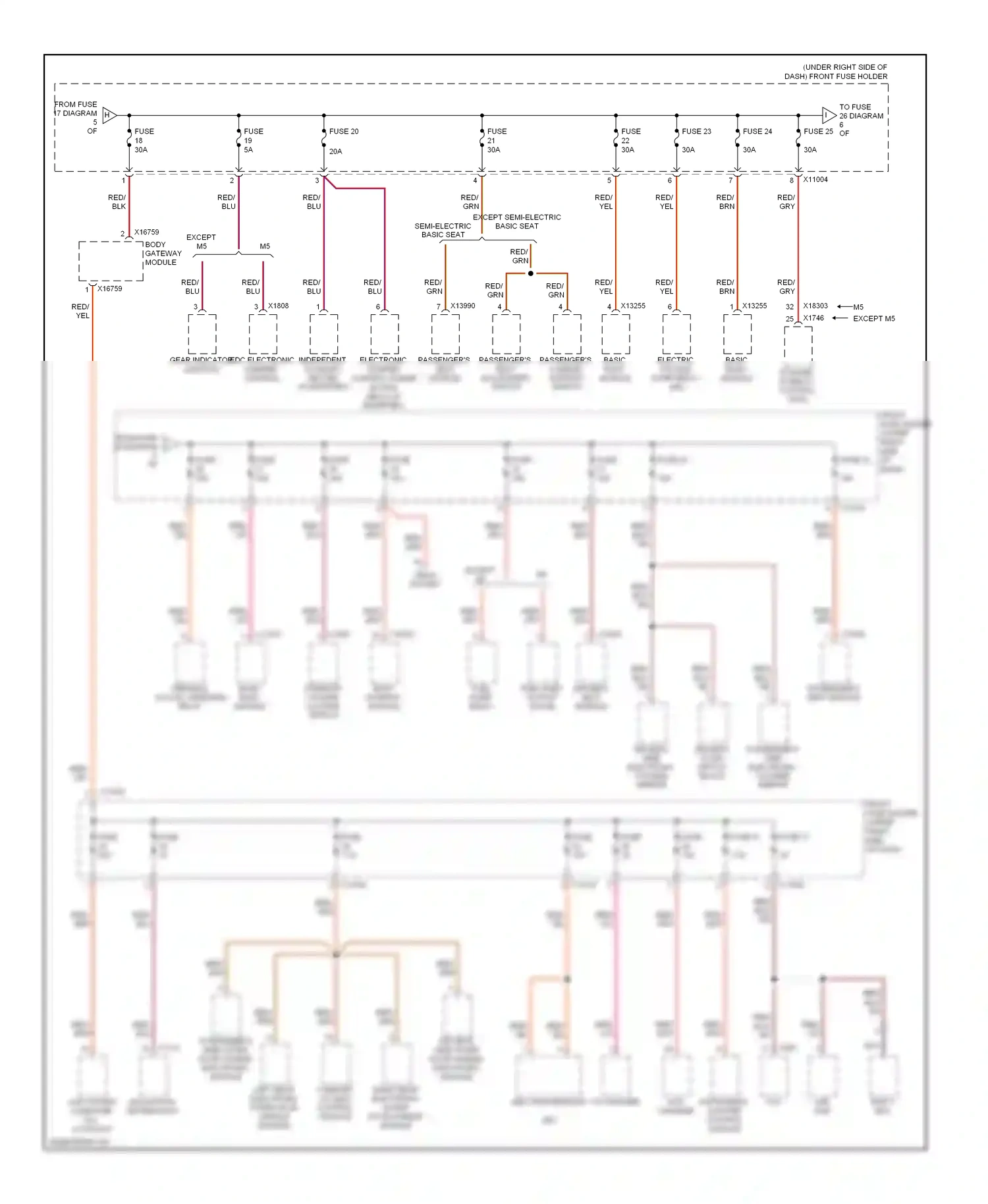 Wiring diagram basic body module for BMW M5 E60/E61 (2004-2010) (4 of 4)