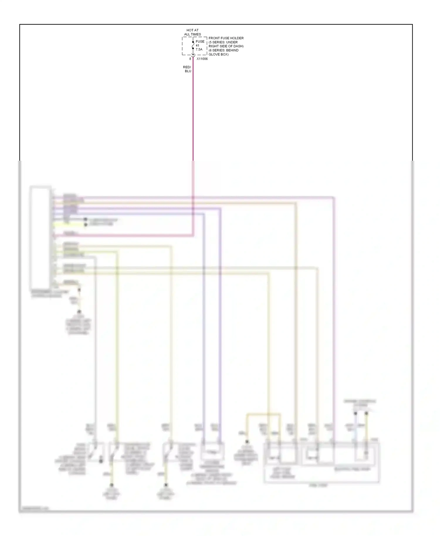 Wiring diagram blu/brn/yel for BMW M5 E60/E61 (2004-2010) (5 of 5)