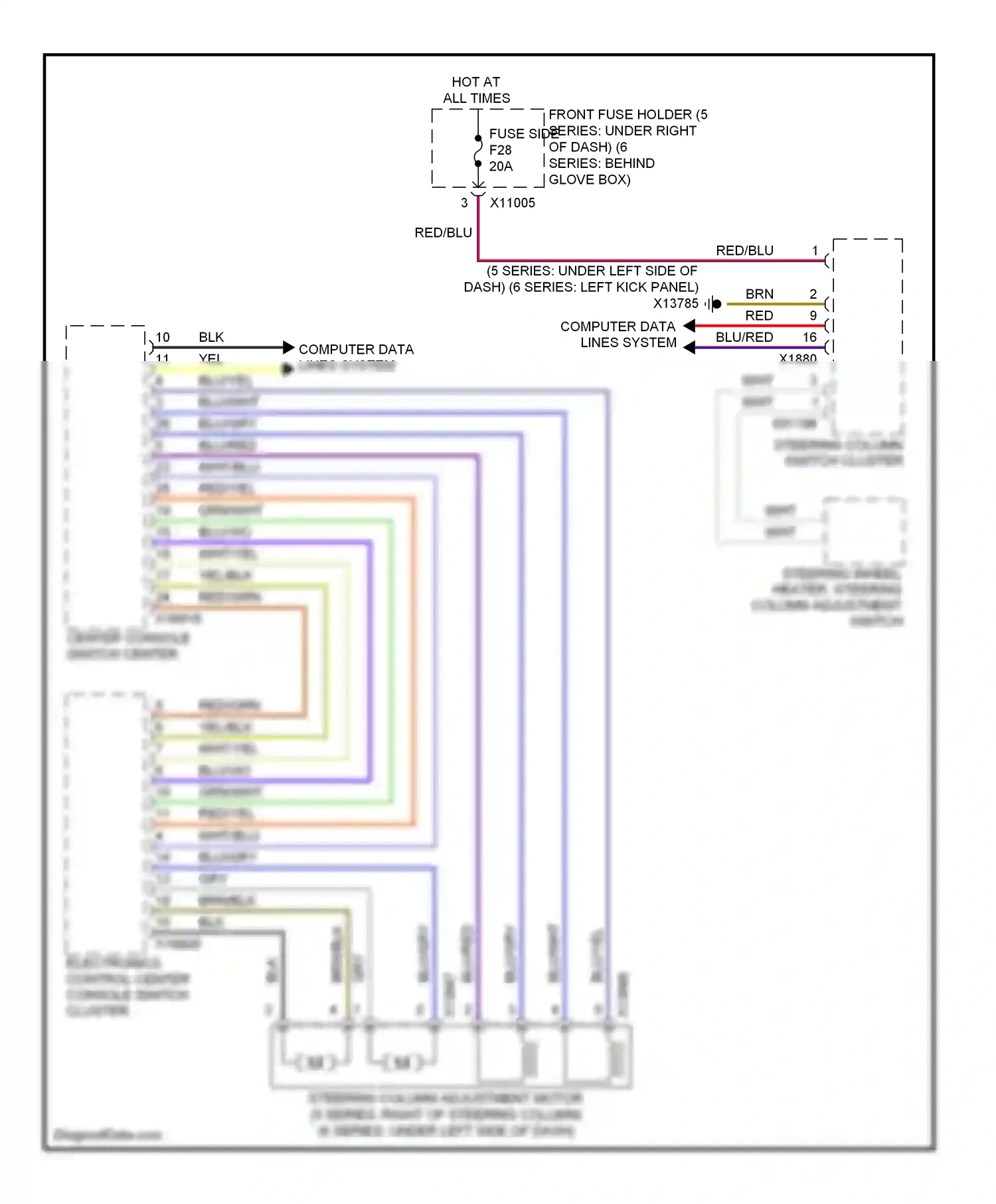 Wiring diagram blu/vio for BMW M5 E60/E61 (2004-2010) (3 of 3)