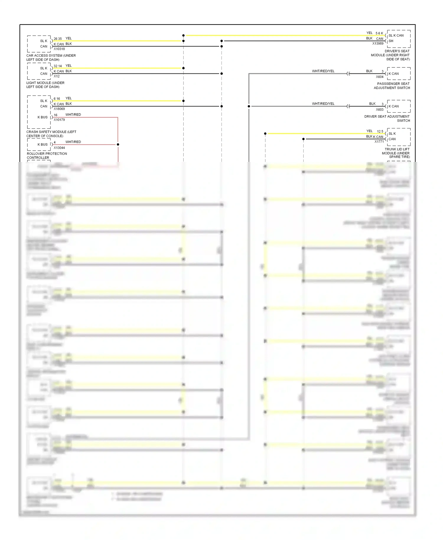 Wiring diagram center console switch center for BMW M5 E60/E61 (2004-2010) (2 of 4)