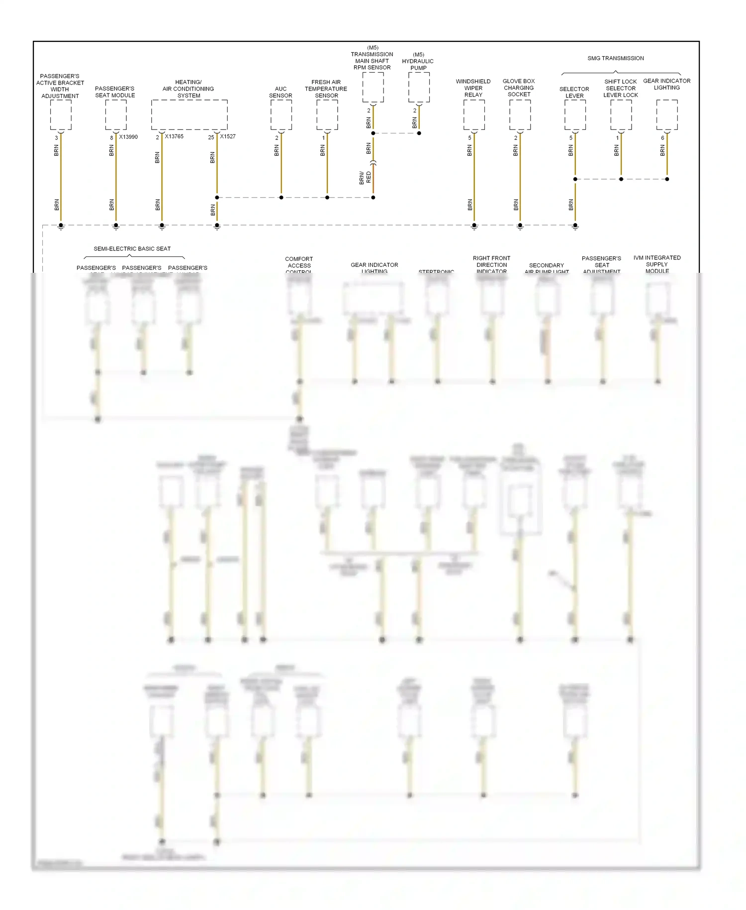 Wiring diagram fresh air temperature sensor for BMW M5 E60/E61 (2004-2010) (1 of 1)