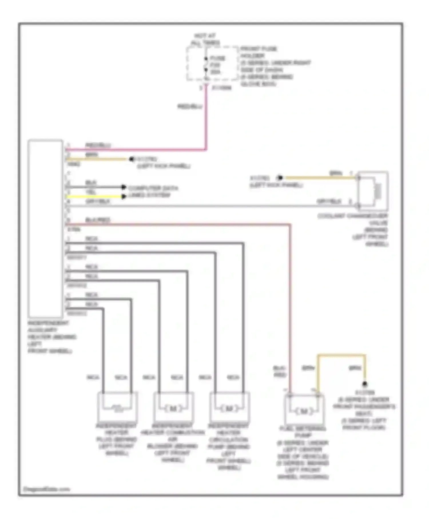Wiring diagram computer data lines system for BMW M5 E60/E61 (2004-2010)