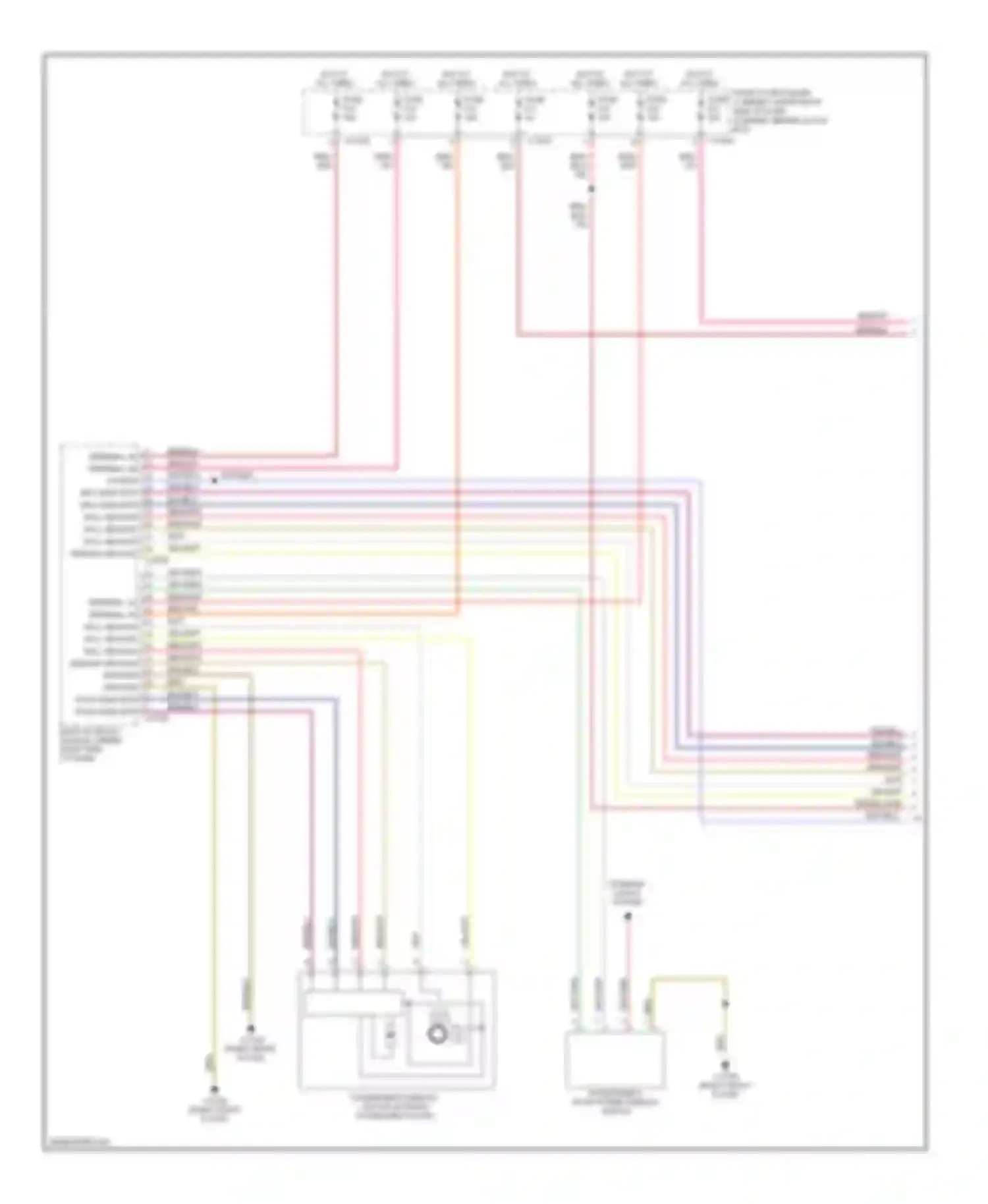 Wiring diagram passenger's door power window switch for BMW M5 E60/E61 (2004-2010)