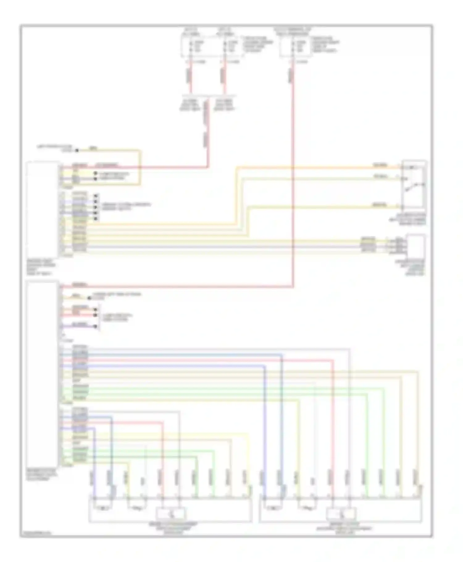 Wiring diagram passenger's active backrest width adjustment for BMW M5 E60/E61 (2004-2010)