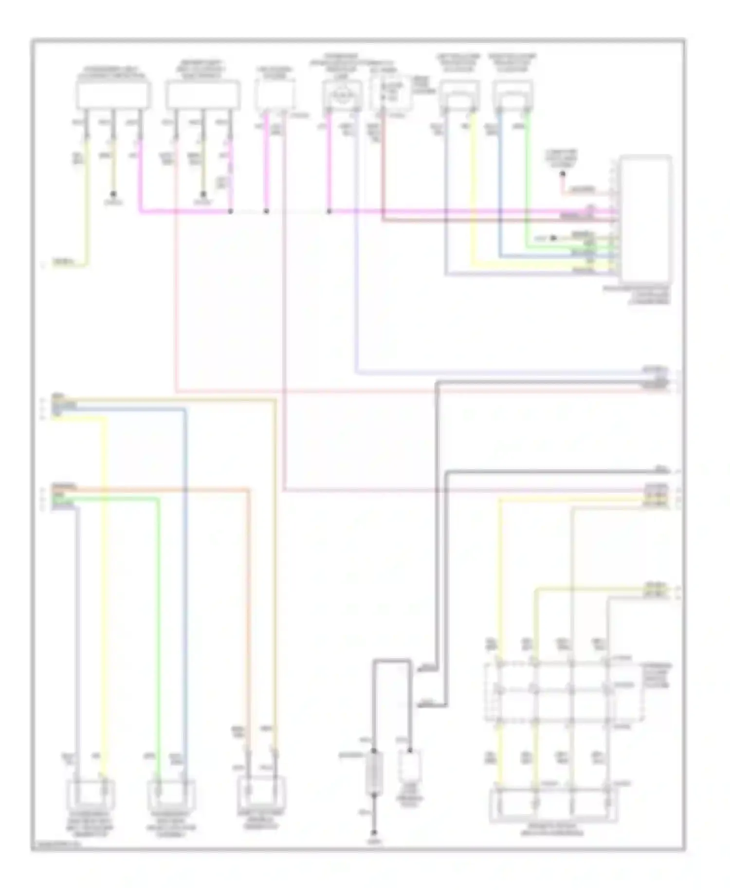 Wiring diagram passenger's seat occupancy detection for BMW M5 E60/E61 (2004-2010)