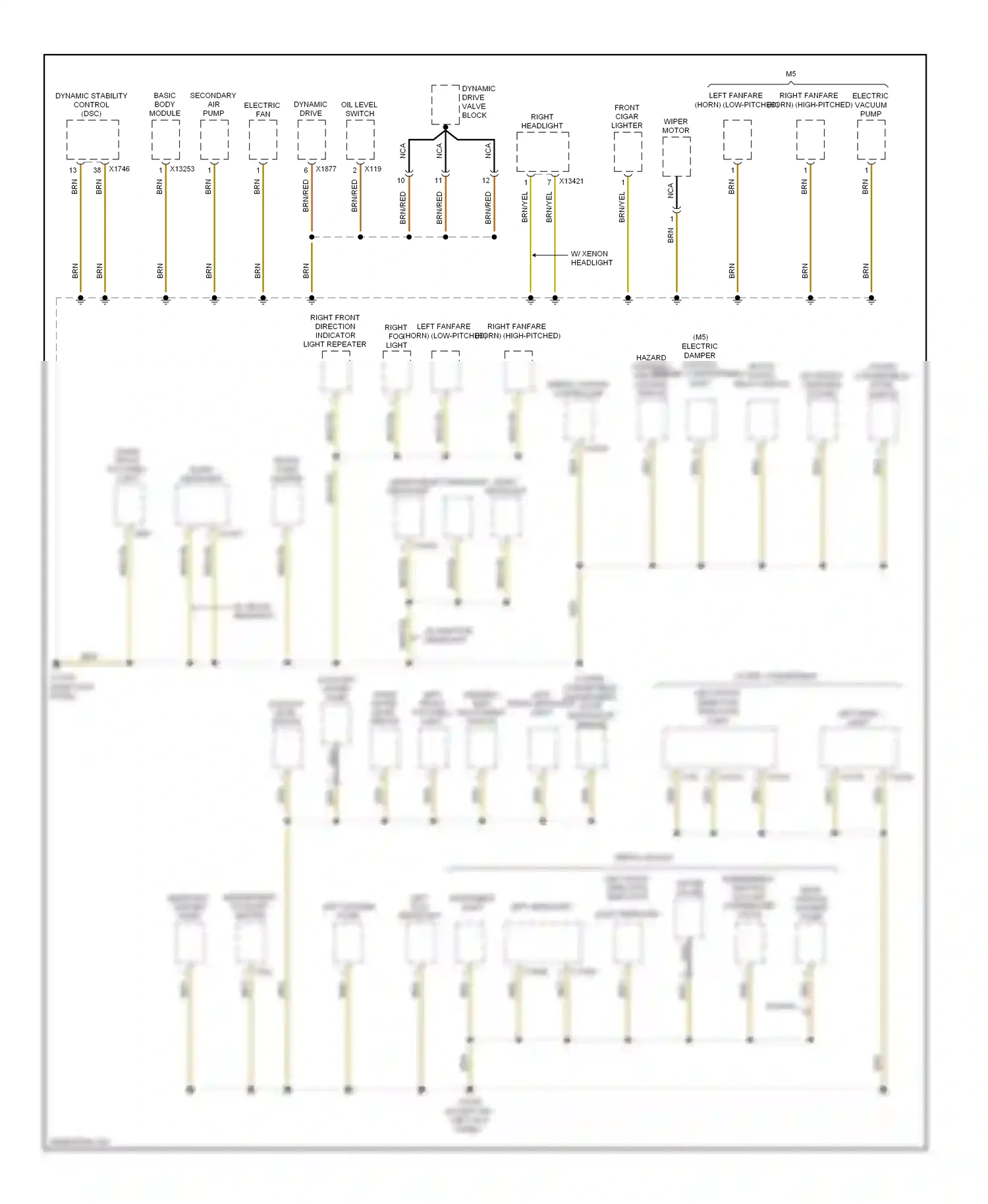 Wiring diagram secondary air pump for BMW M5 E60/E61 (2004-2010) (1 of 1)